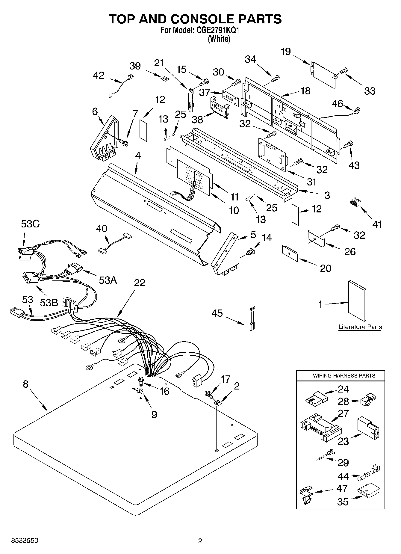 01 - TOP AND CONSOLE PARTS