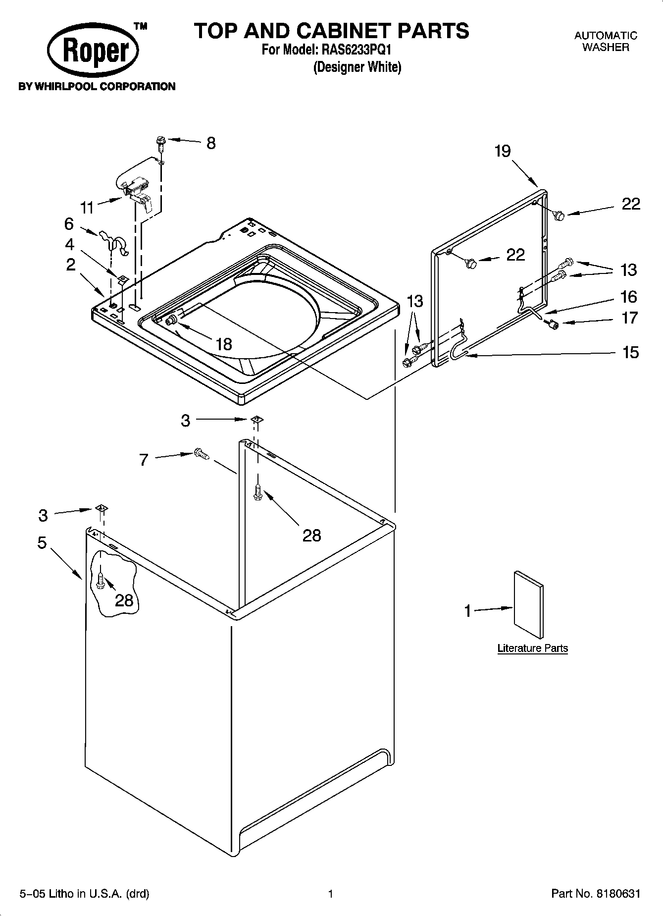 01 - TOP AND CABINET PARTS