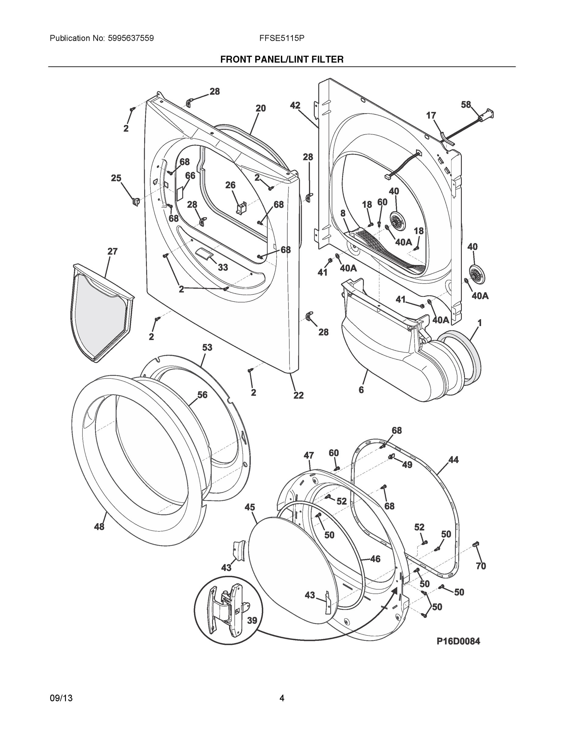 03 - FRONT PANEL/LINT FILTER