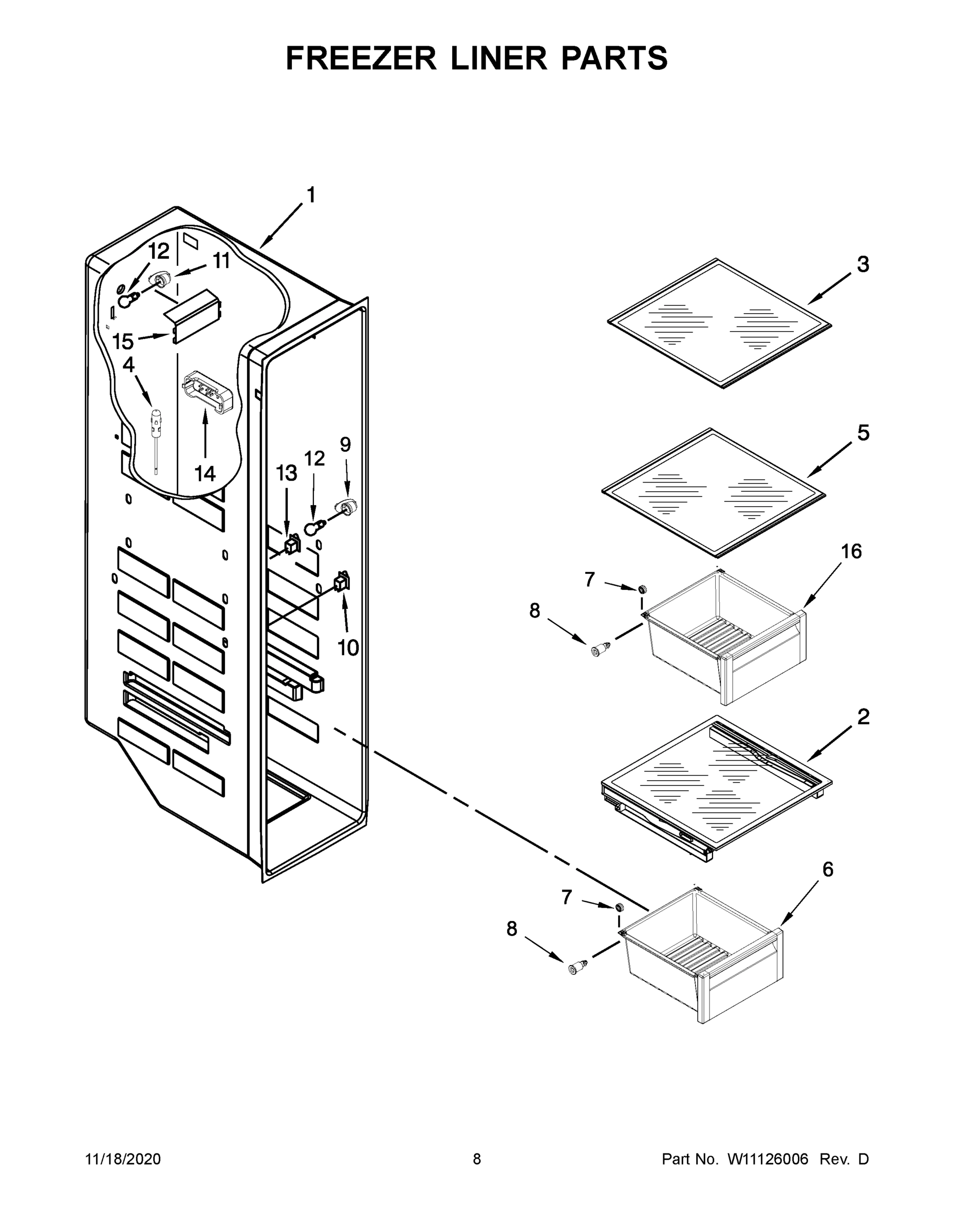 05 - FREEZER LINER PARTS