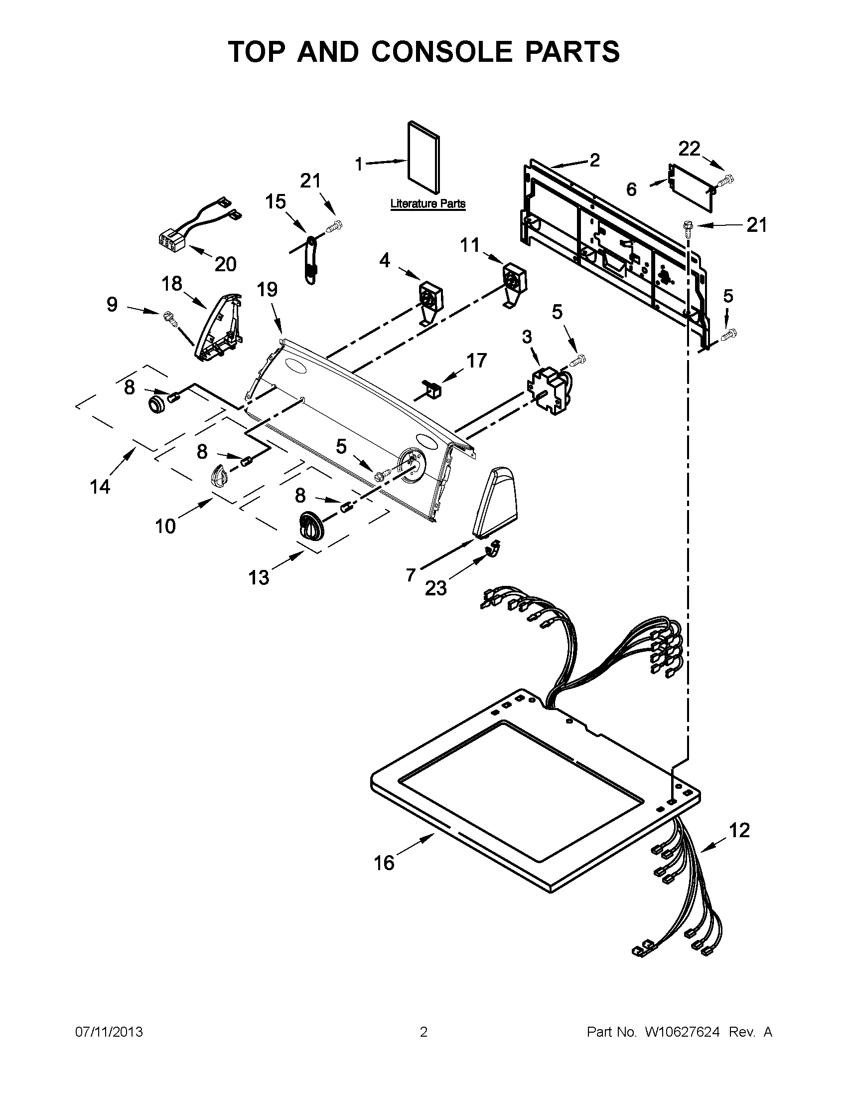 01 - TOP AND CONSOLE PARTS