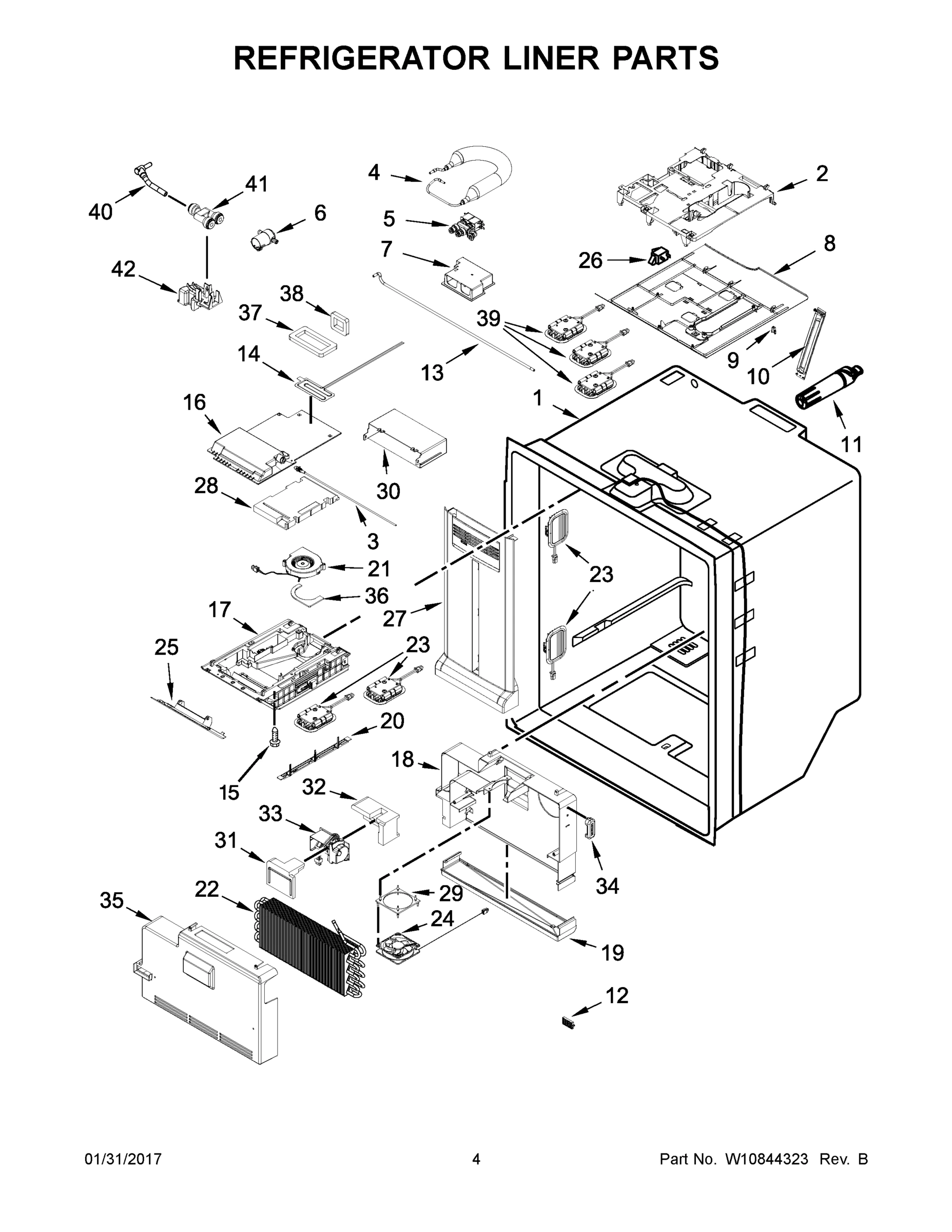 03 - REFRIGERATOR LINER PARTS
