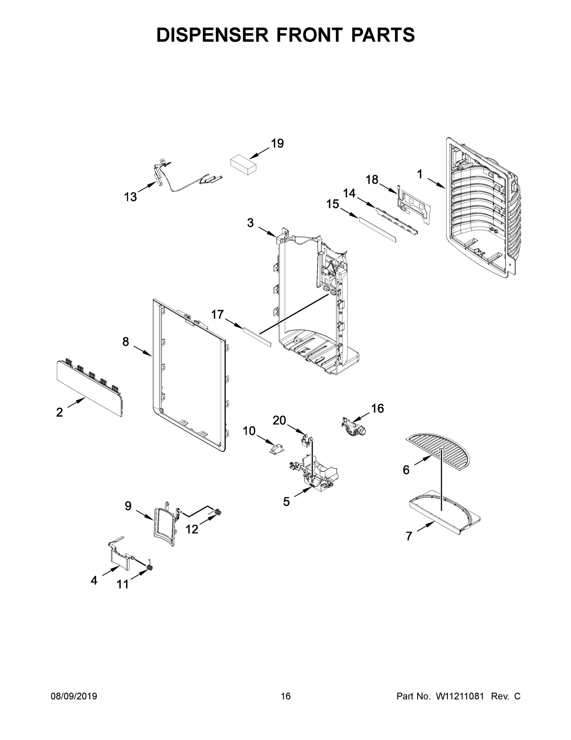 09 - DISPENSER FRONT PARTS
