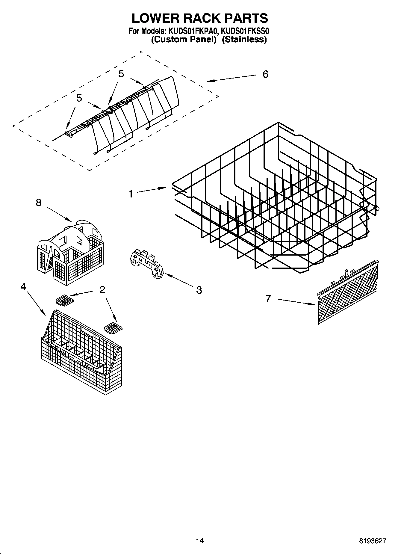 11 - LOWER RACK PARTS
