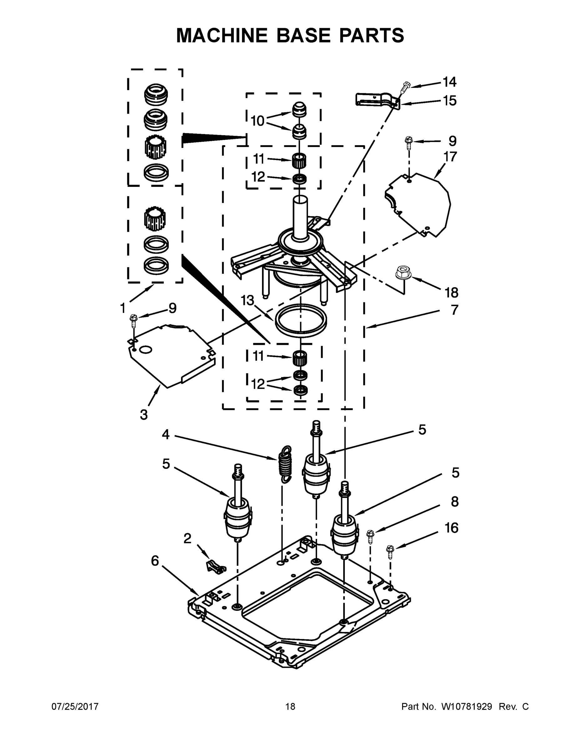 10 - MACHINE BASE PARTS
