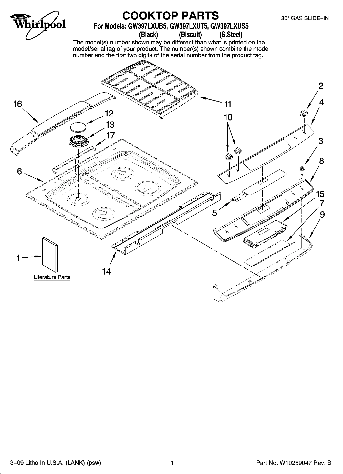 01 - COOKTOP PARTS
