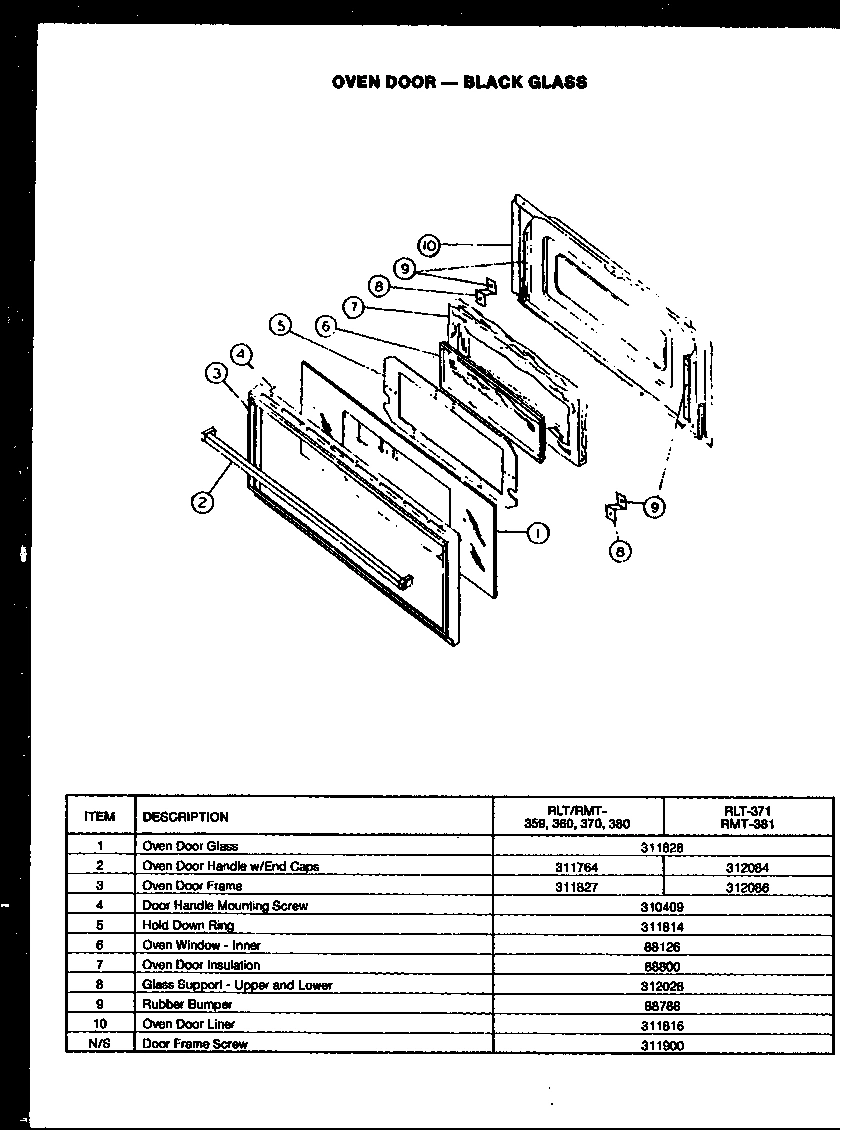 04 - OVEN DOOR-BLACK GLASS
