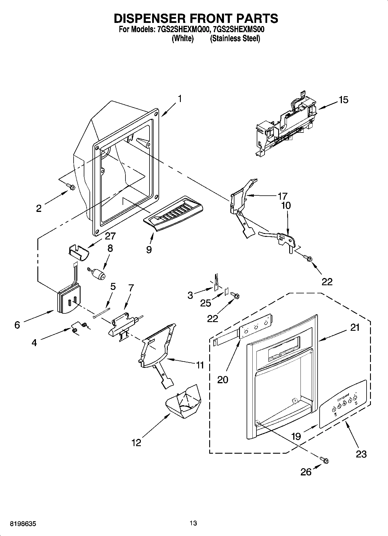 08 - DISPENSER FRONT PARTS