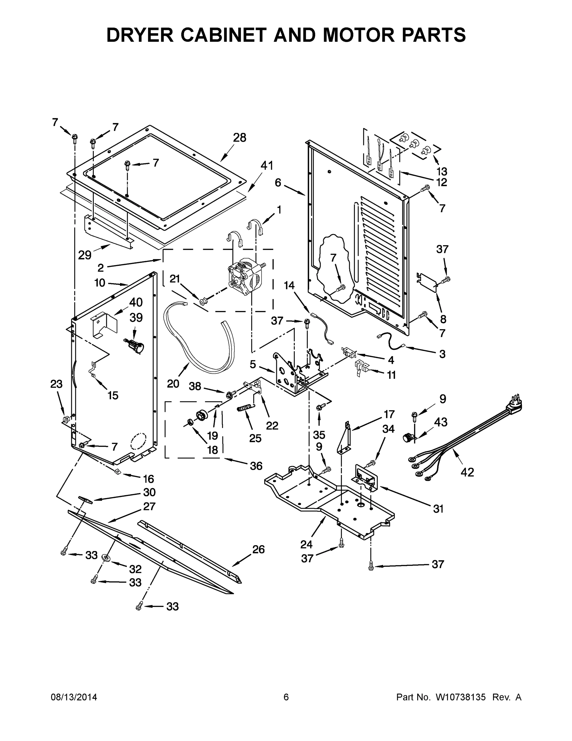04 - DRYER CABINET AND MOTOR PARTS