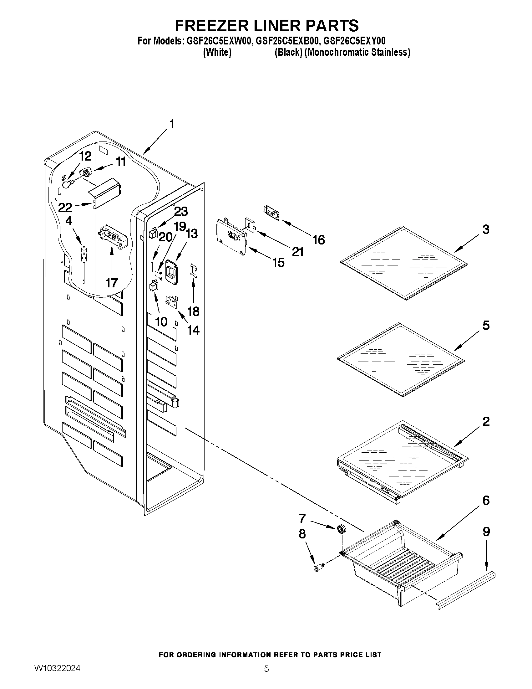 04 - FREEZER LINER PARTS