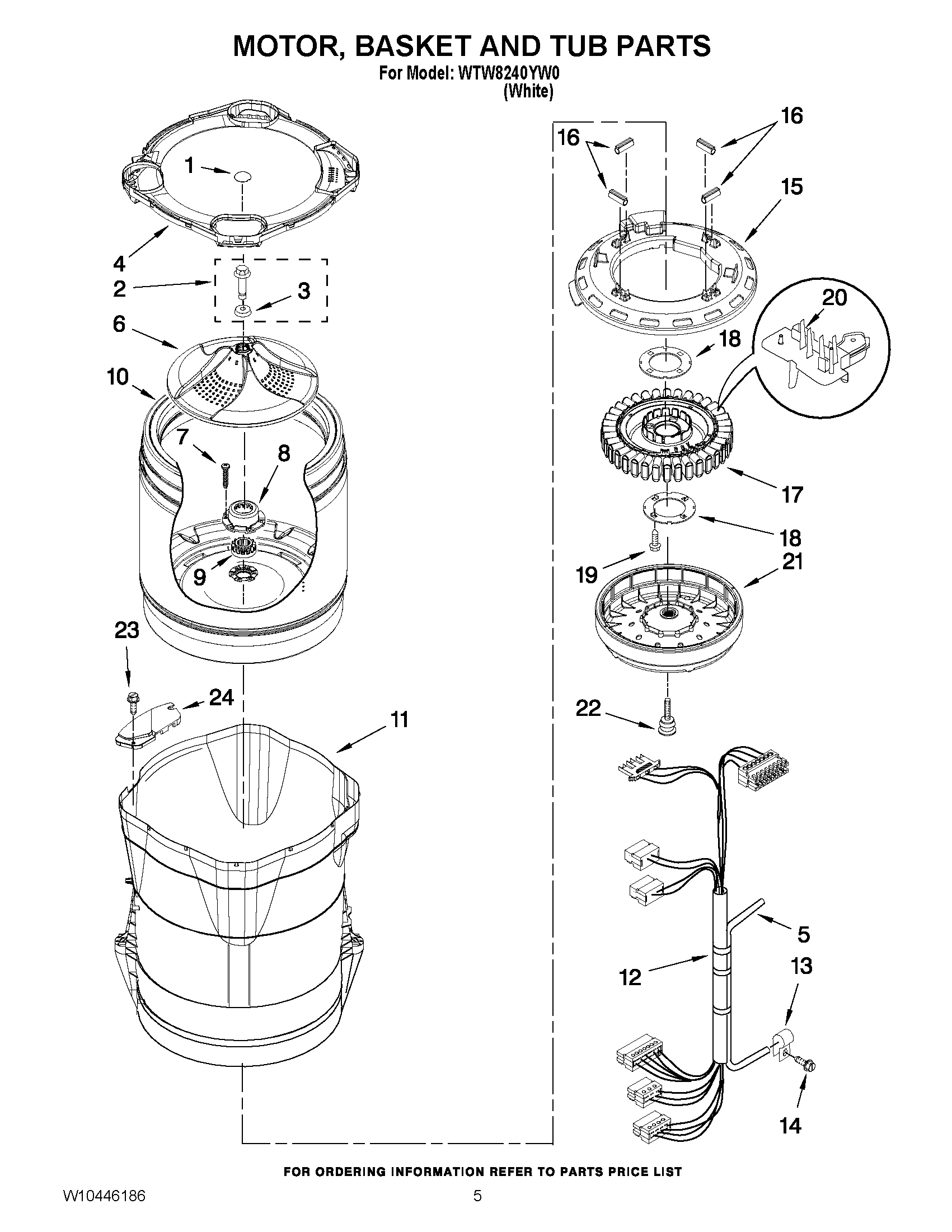 03 - MOTOR, BASKET AND TUB PARTS