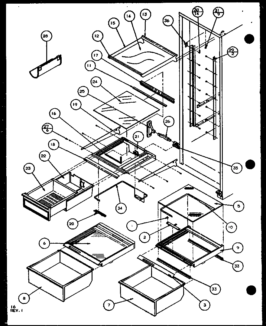 12 - REF SHELVING AND DRAWERS