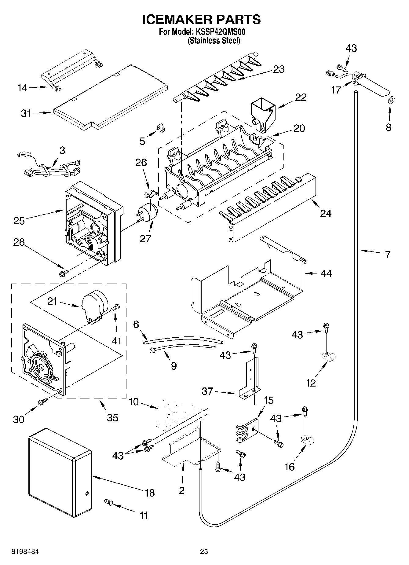 15 - ICEMAKER PARTS