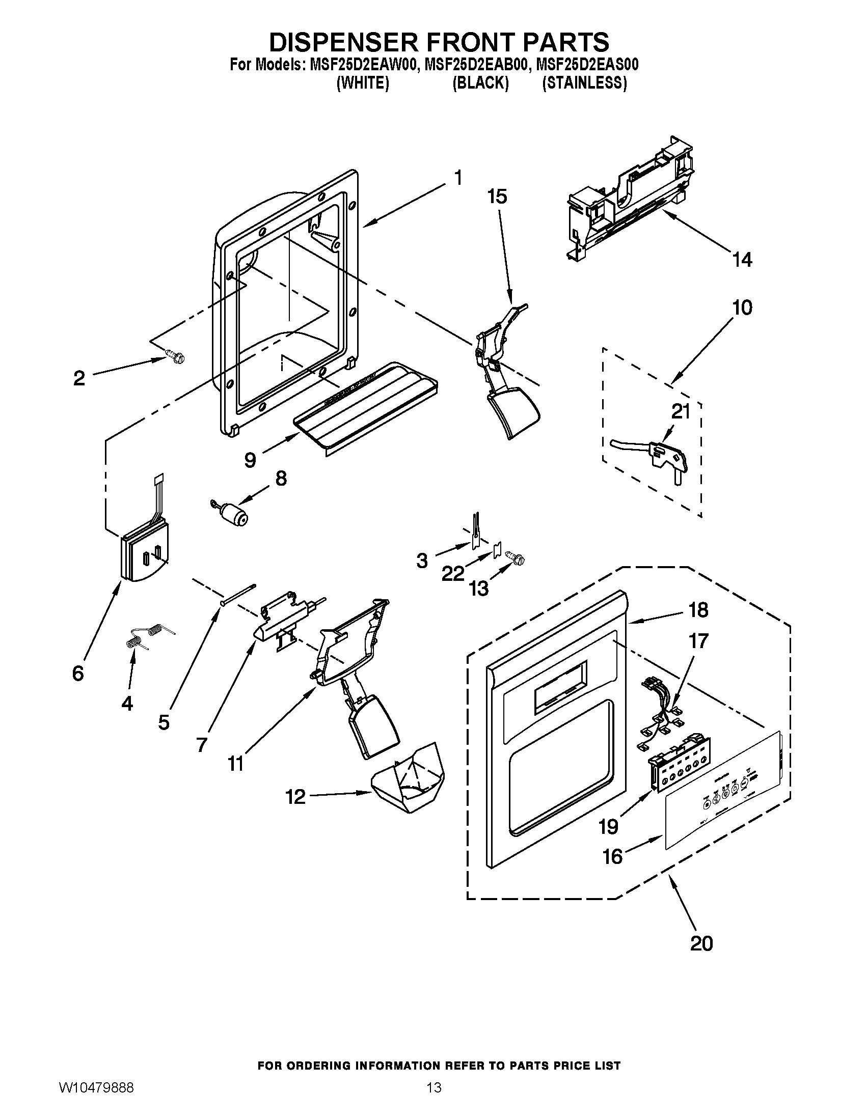 08 - DISPENSER FRONT PARTS