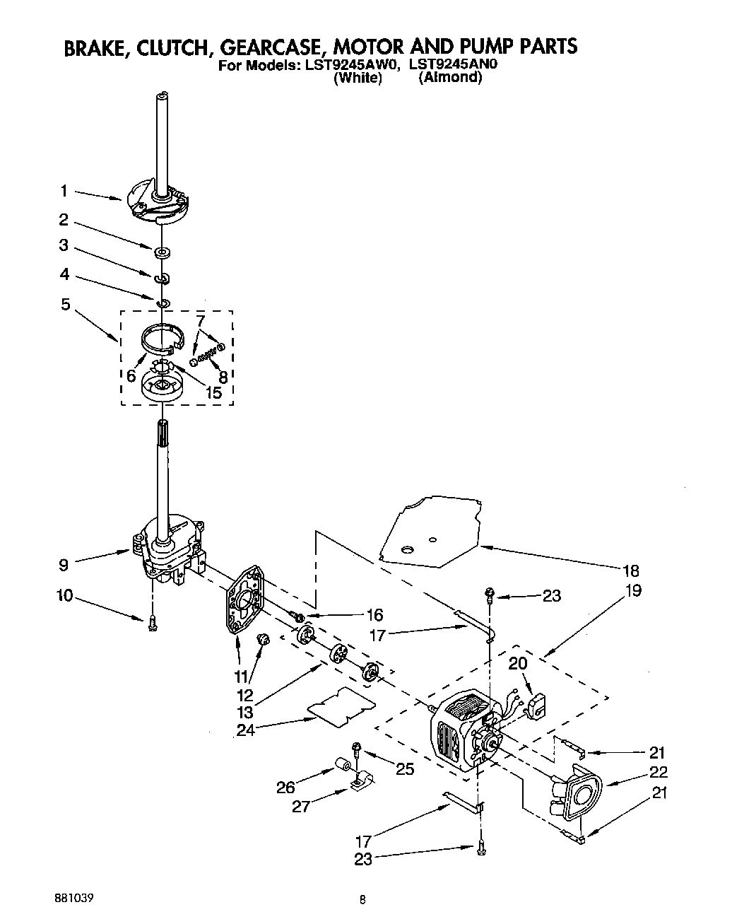 06 - BRAKE, CLUTCH, GEARCASE, MOTOR AND PUMP