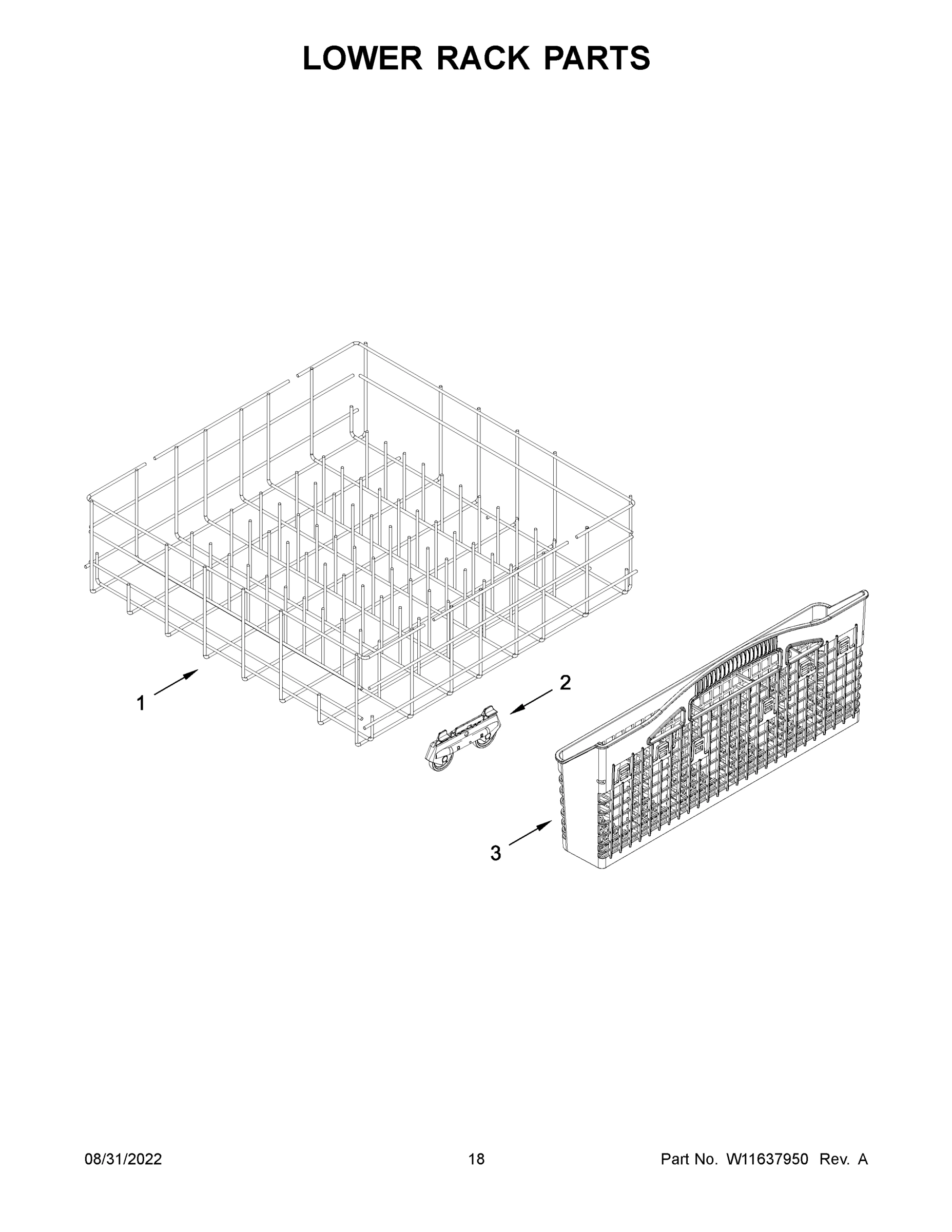 10 - LOWER RACK PARTS