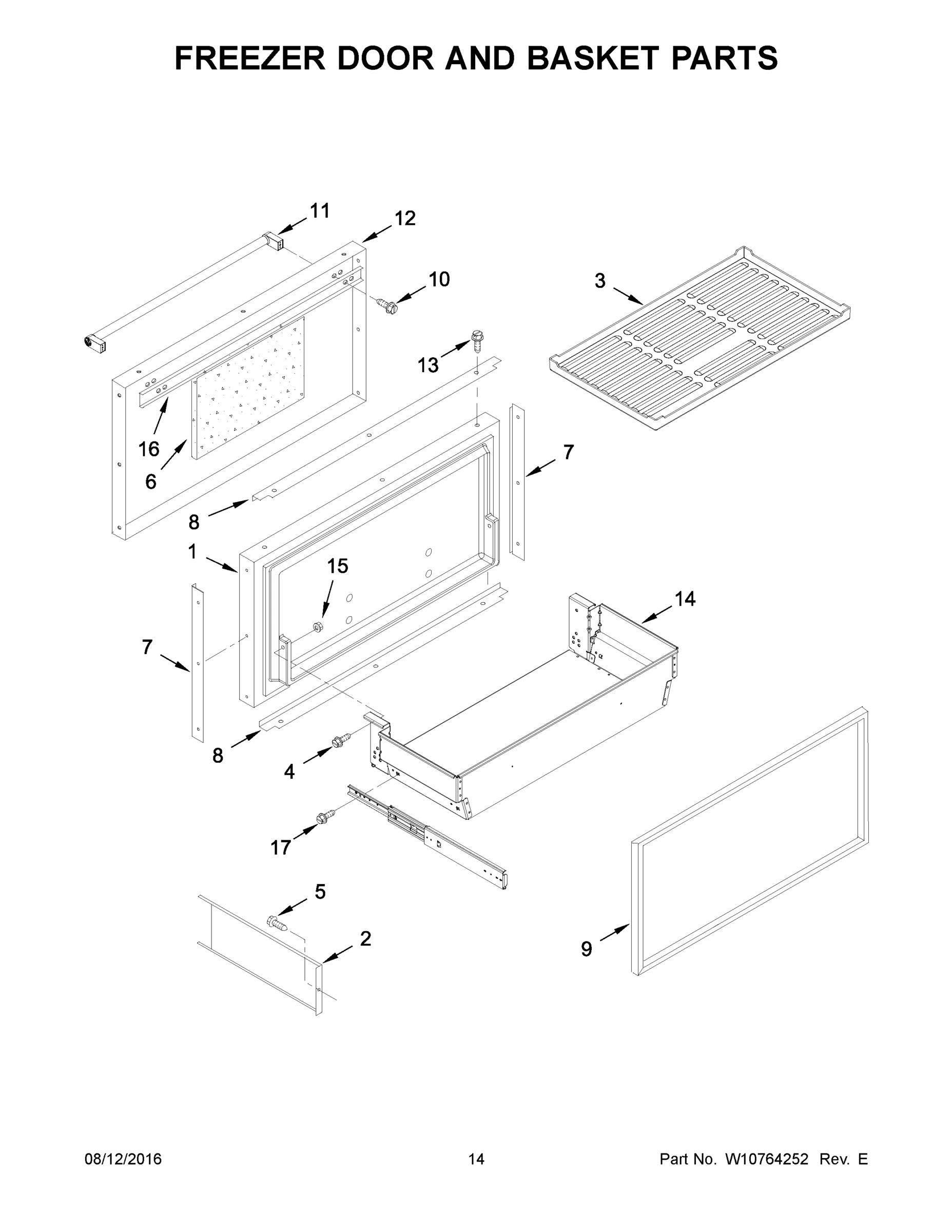 08 - FREEZER DOOR AND BASKET PARTS