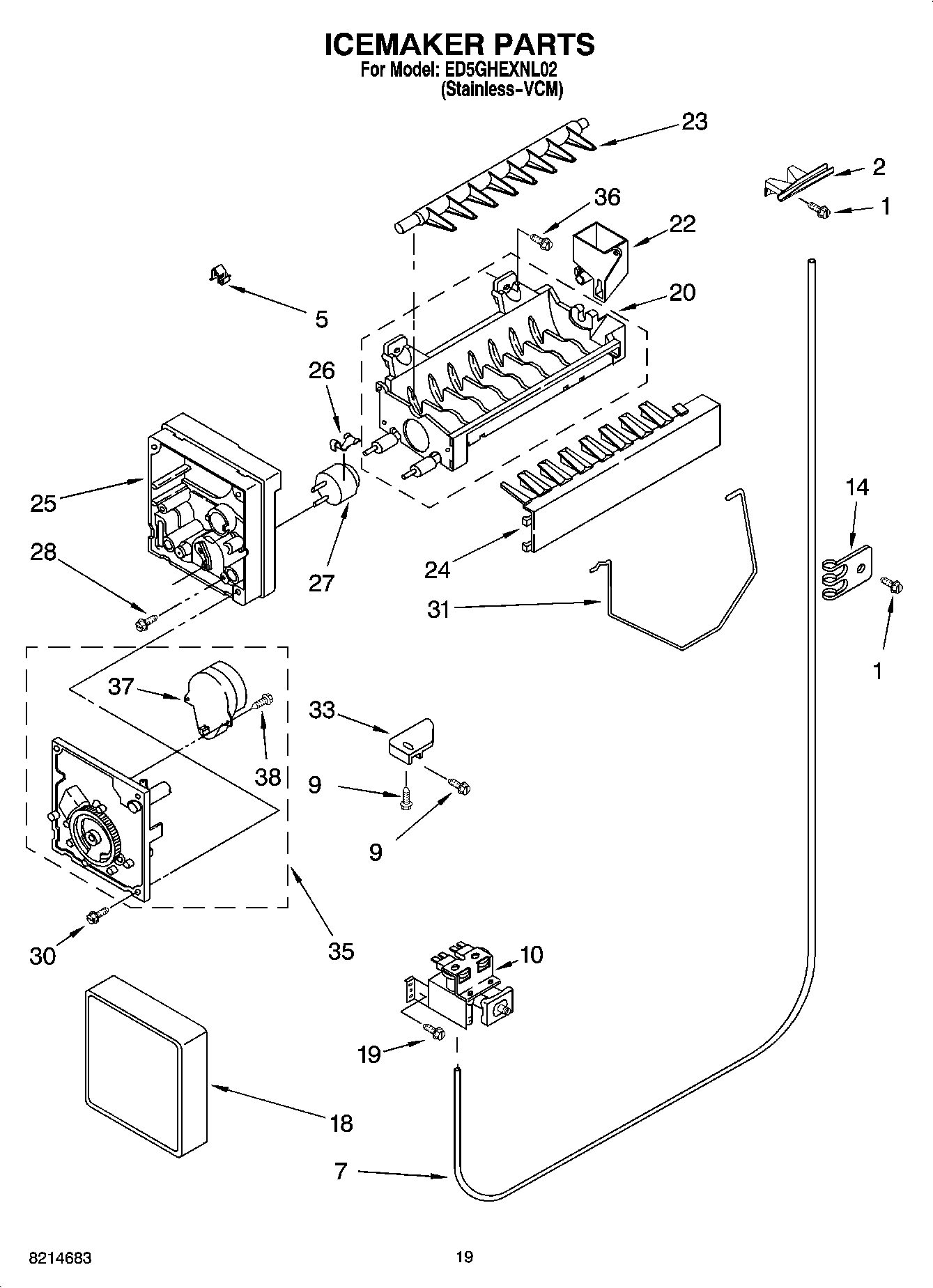 12 - ICEMAKER PARTS, OPTIONAL PARTS