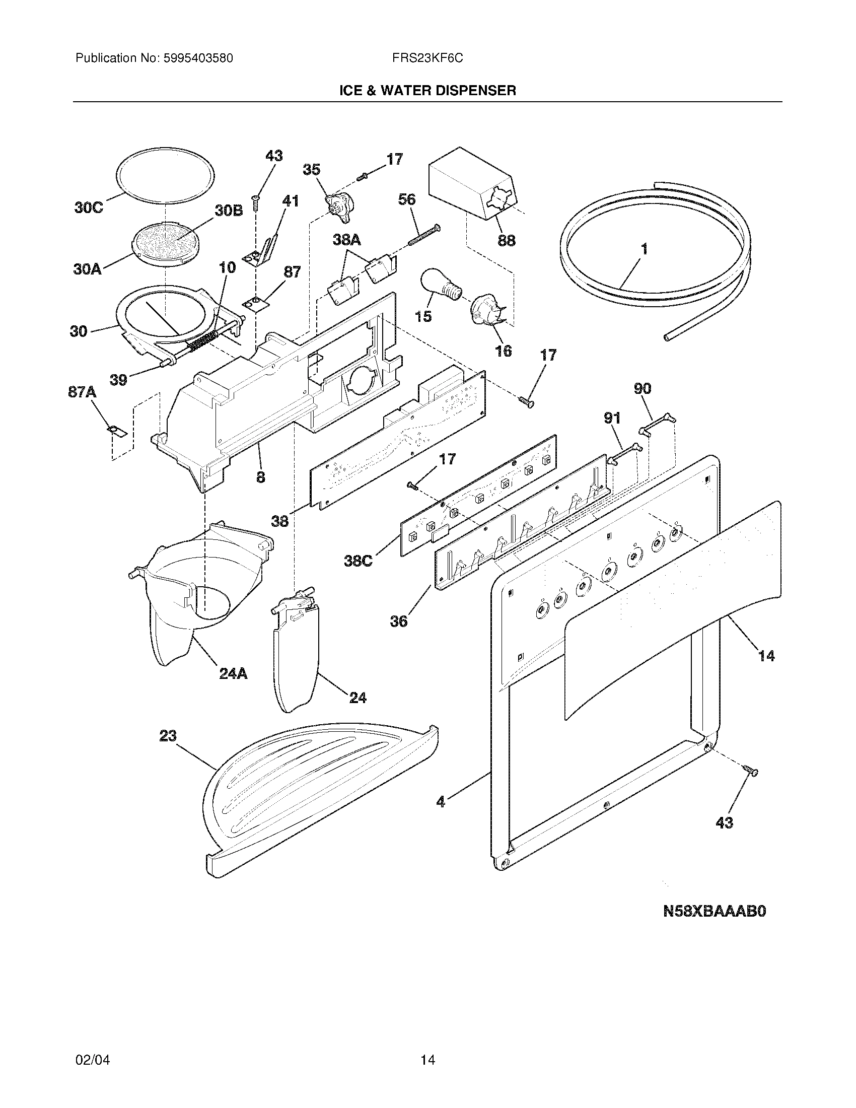 15 - ICE & WATER DISPENSER