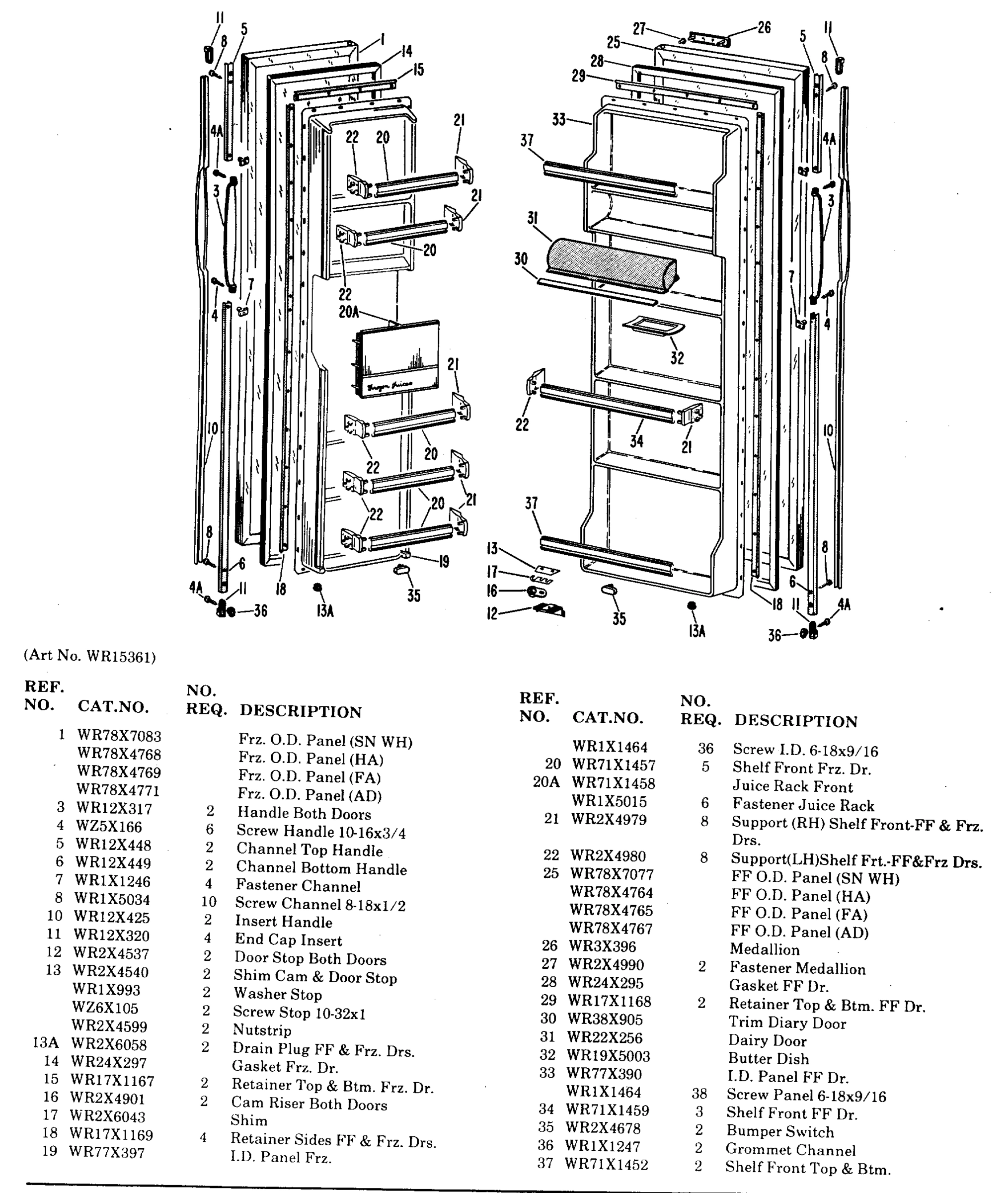 REFRIGERATOR DOORS