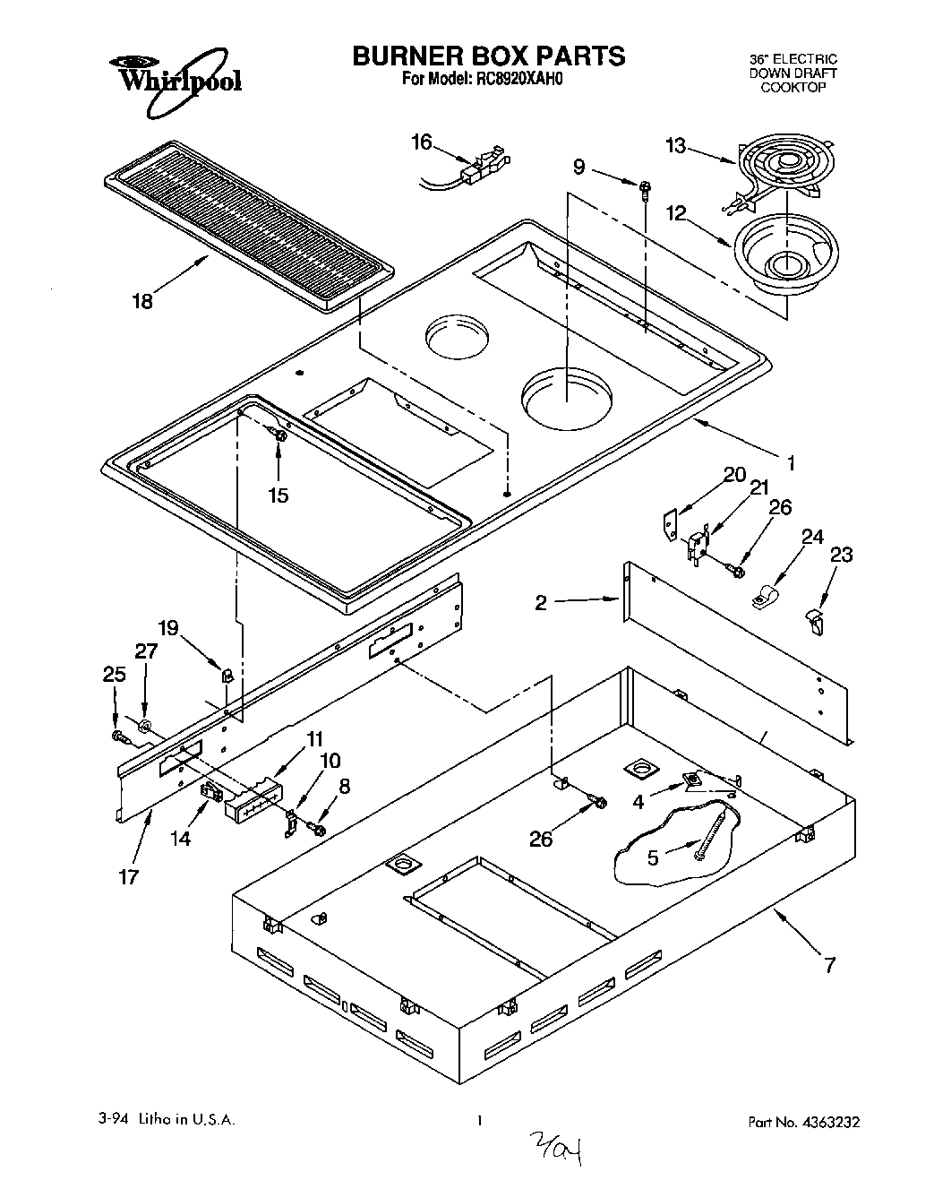 01 - BURNER BOX, LIT/OPTIONAL