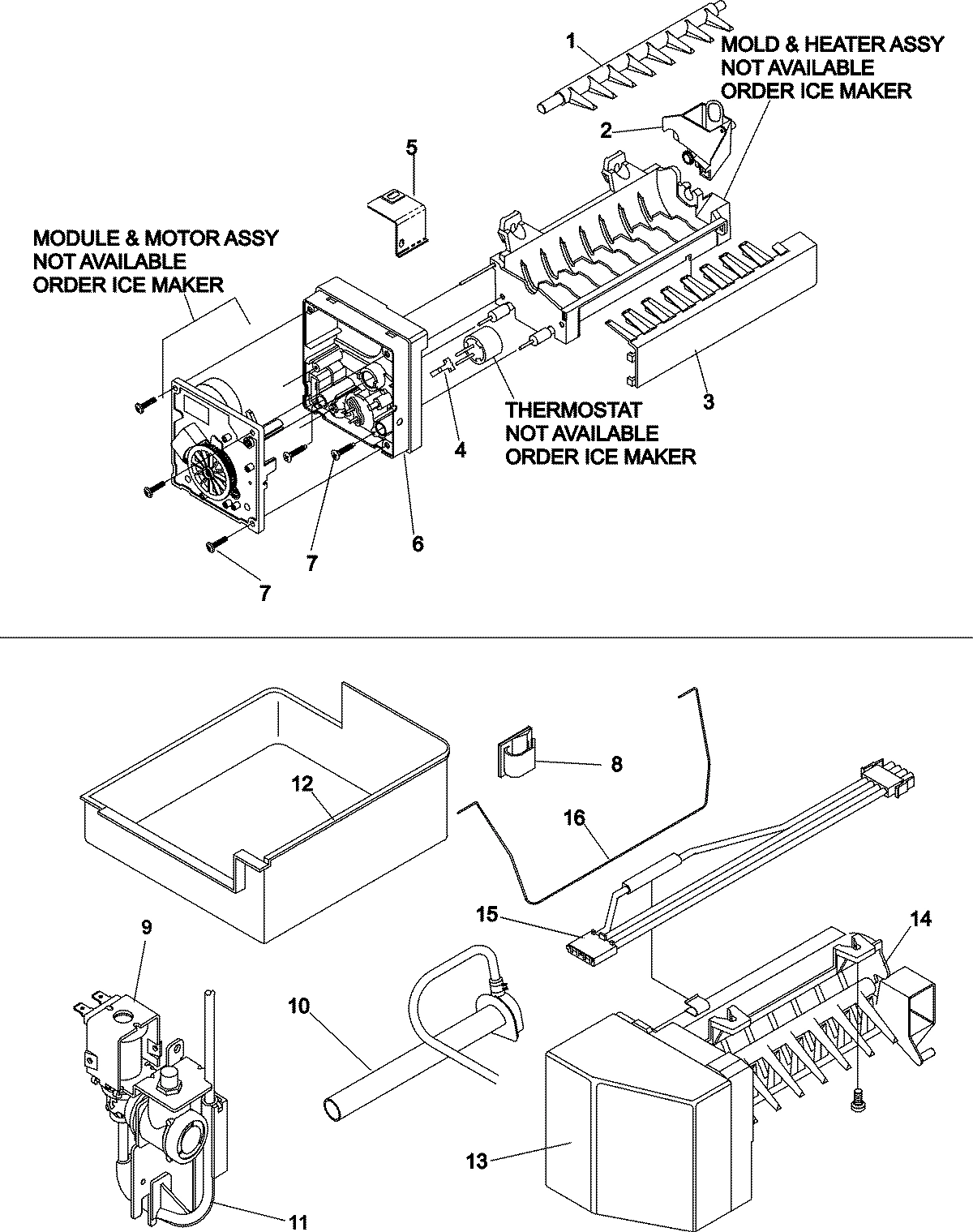 07 - OPTIONAL ICE MAKER KIT IC11B P1328003W