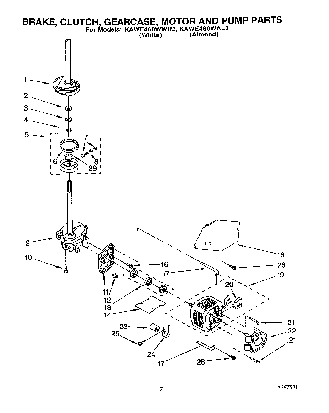 05 - BRAKE, CLUTCH, GEARCASE, MOTOR & PUMP