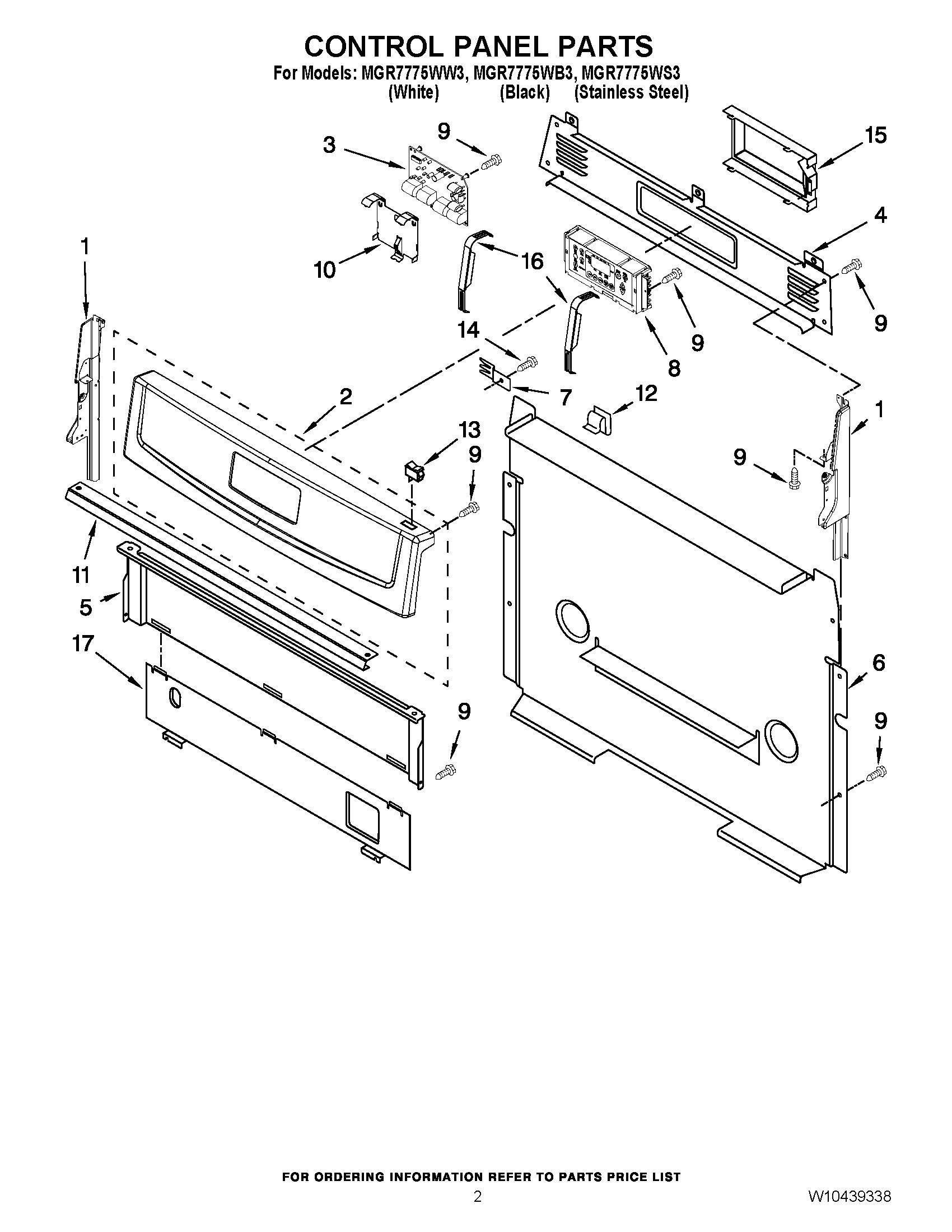02 - CONTROL PANEL PARTS
