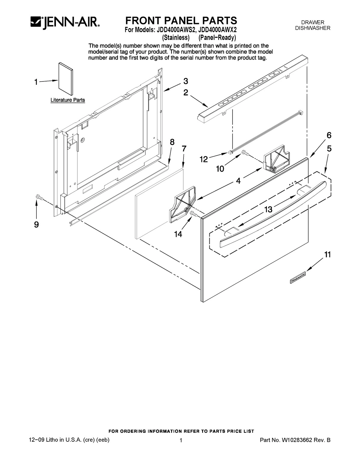 01 - FRONT PANEL PARTS