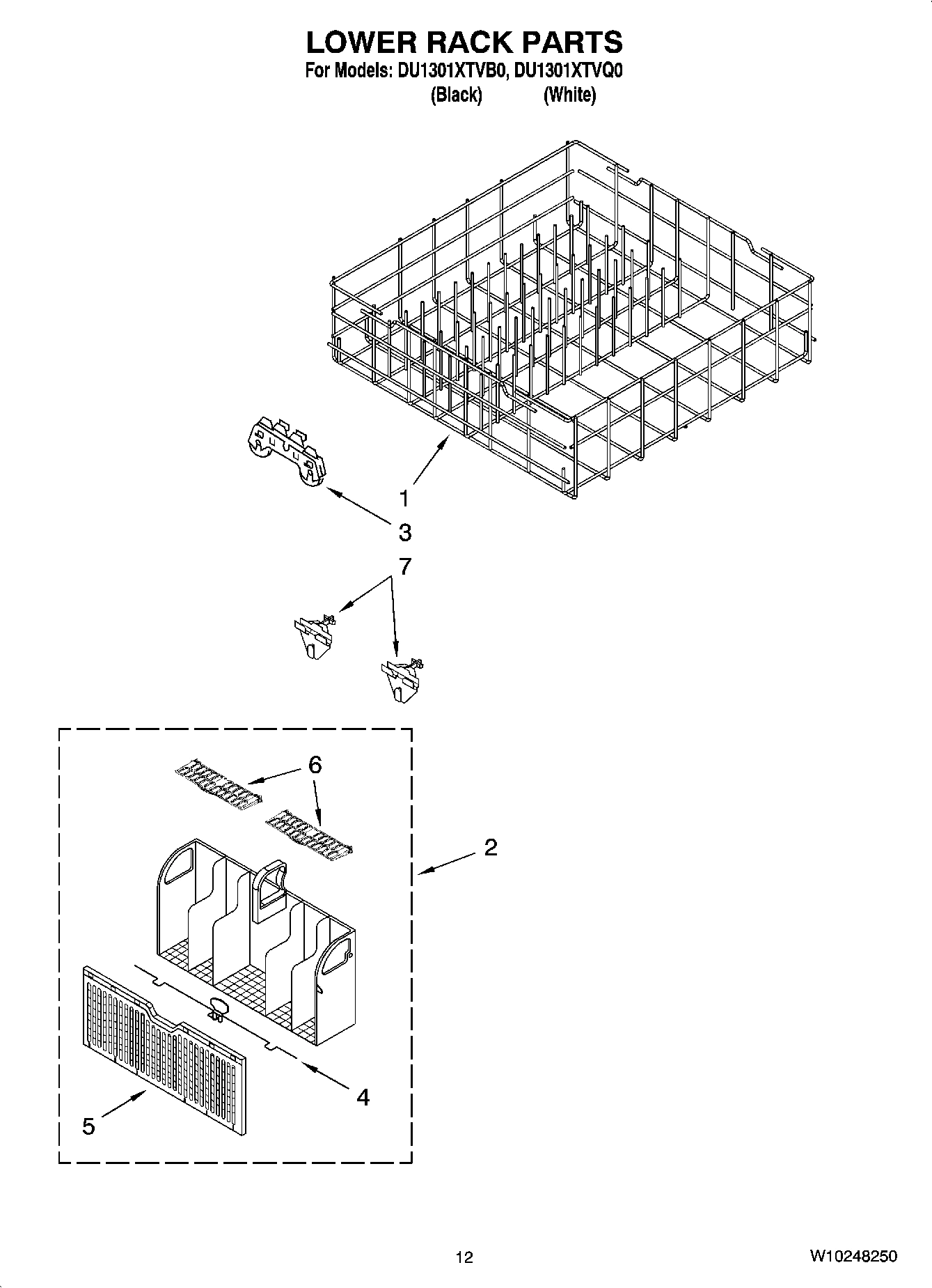 10 - LOWER RACK PARTS