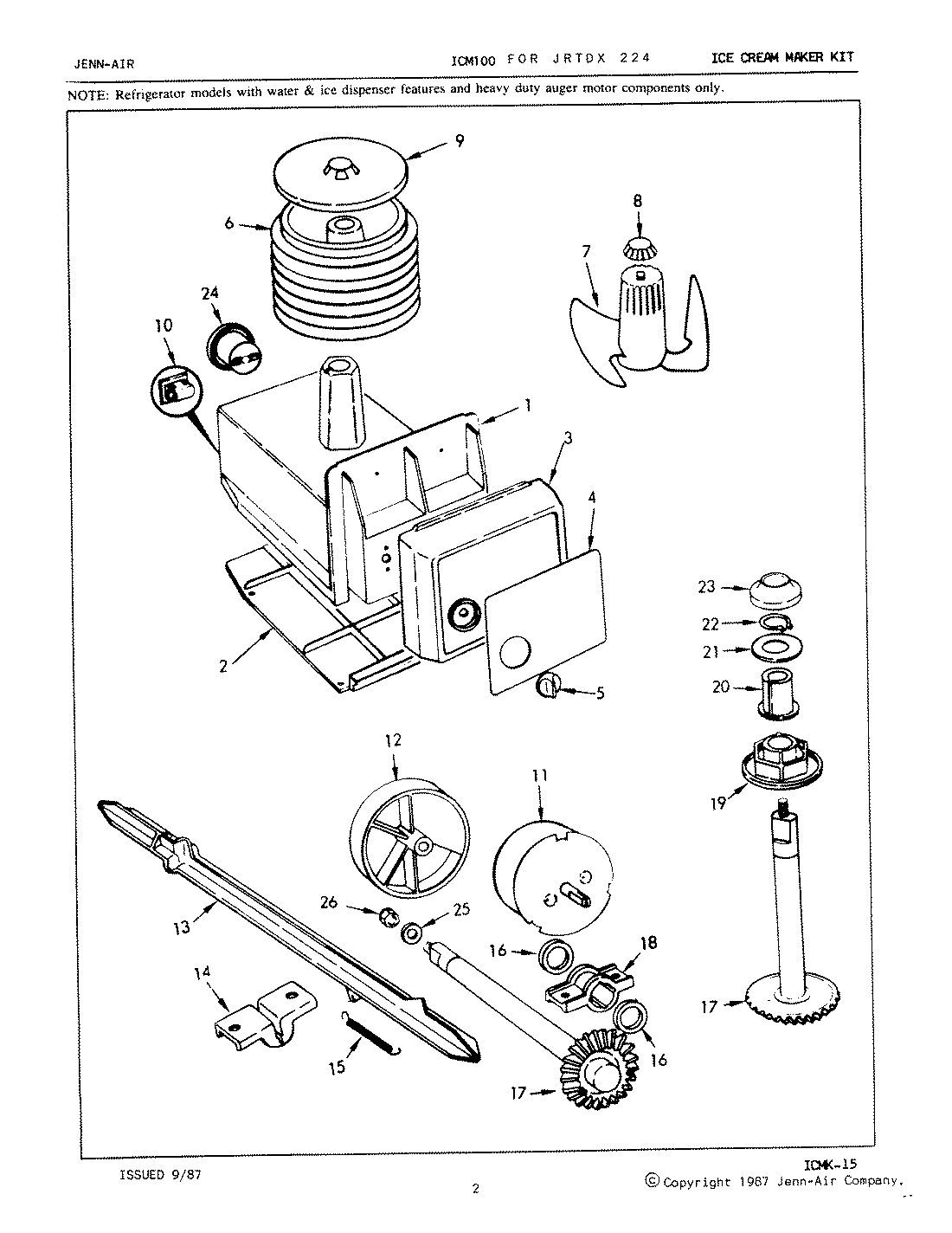 04 - ICE CREAM MAKER KIT (ICM100 B/M 7X24A)