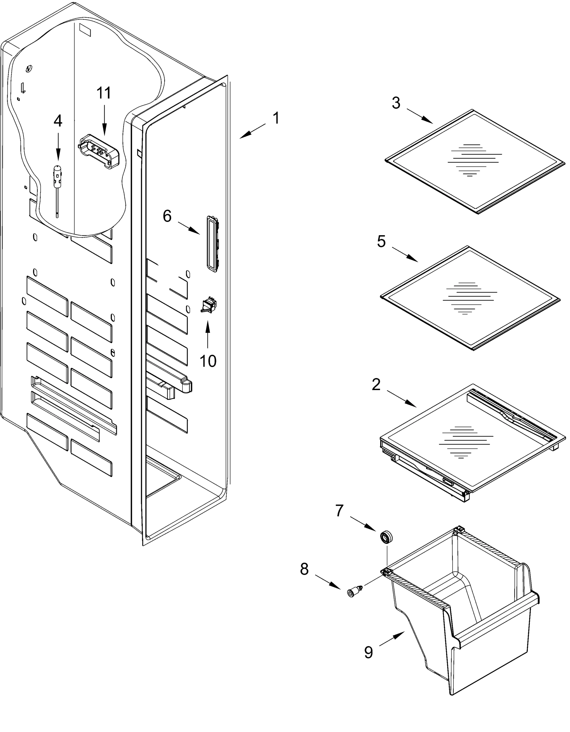 FREEZER LINER PARTS