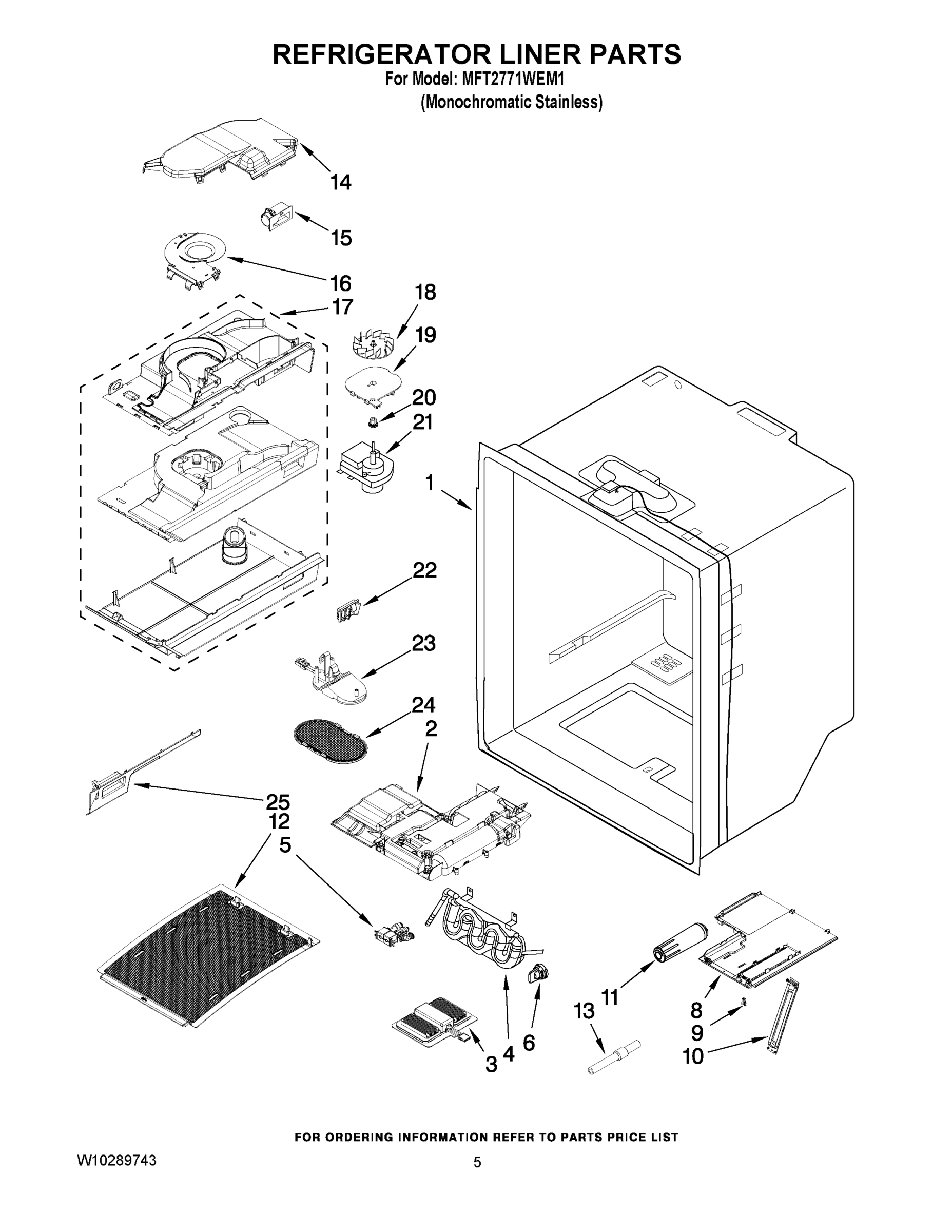 03 - REFRIGERATOR LINER PARTS