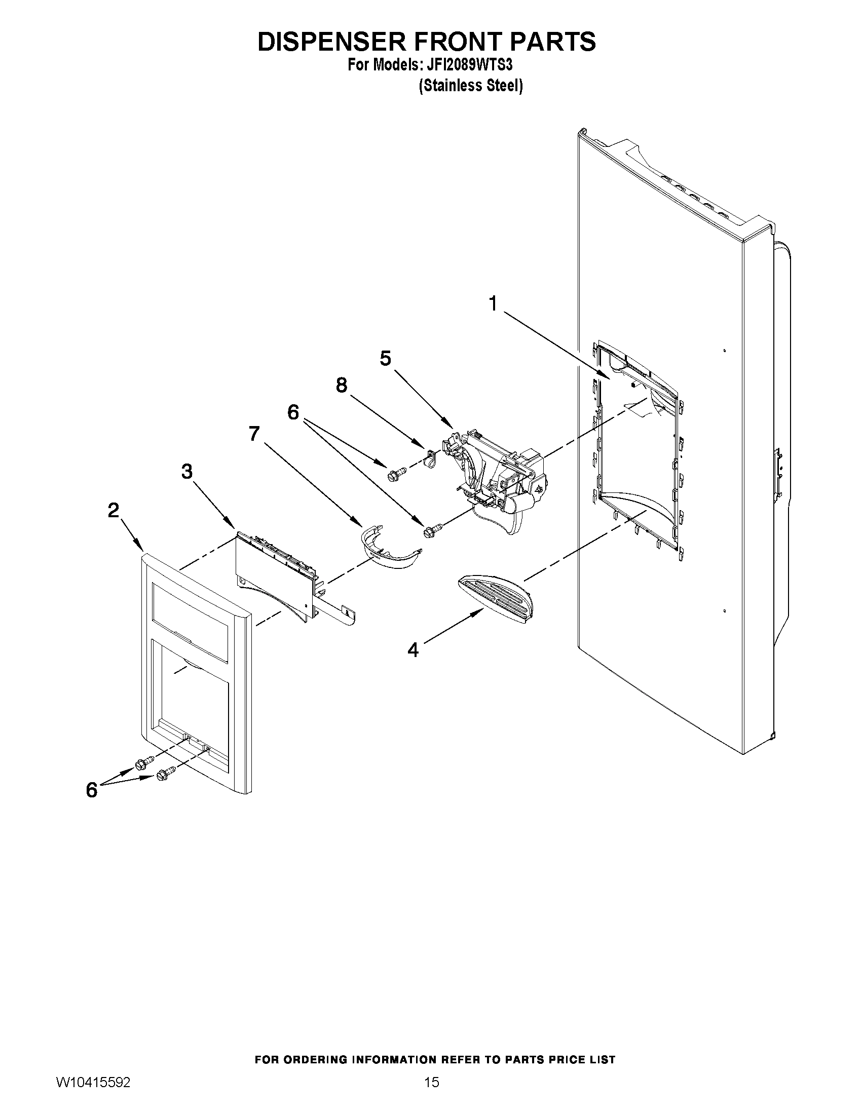 08 - DISPENSER FRONT PARTS