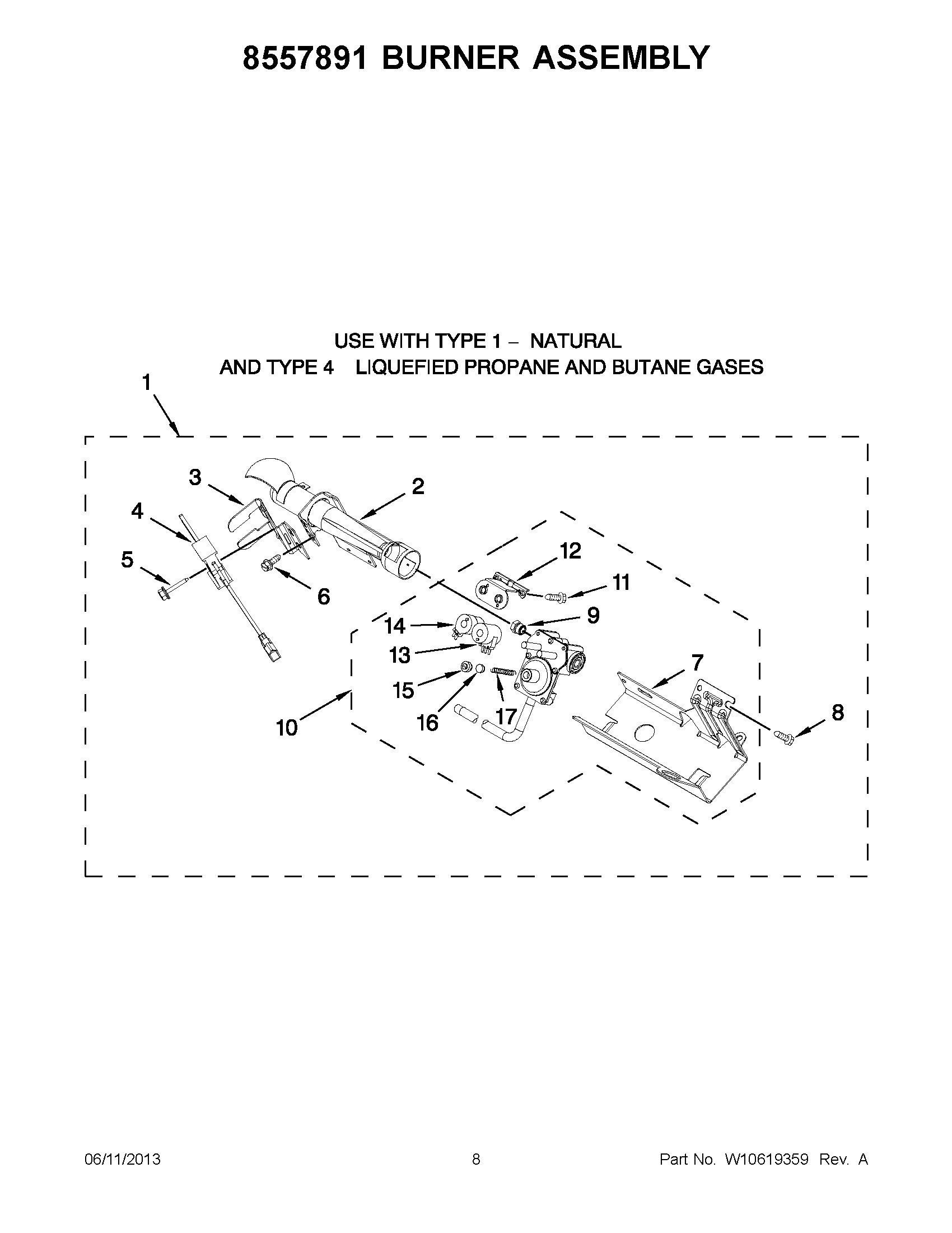 04 - 8557891 BURNER ASSEMBLY