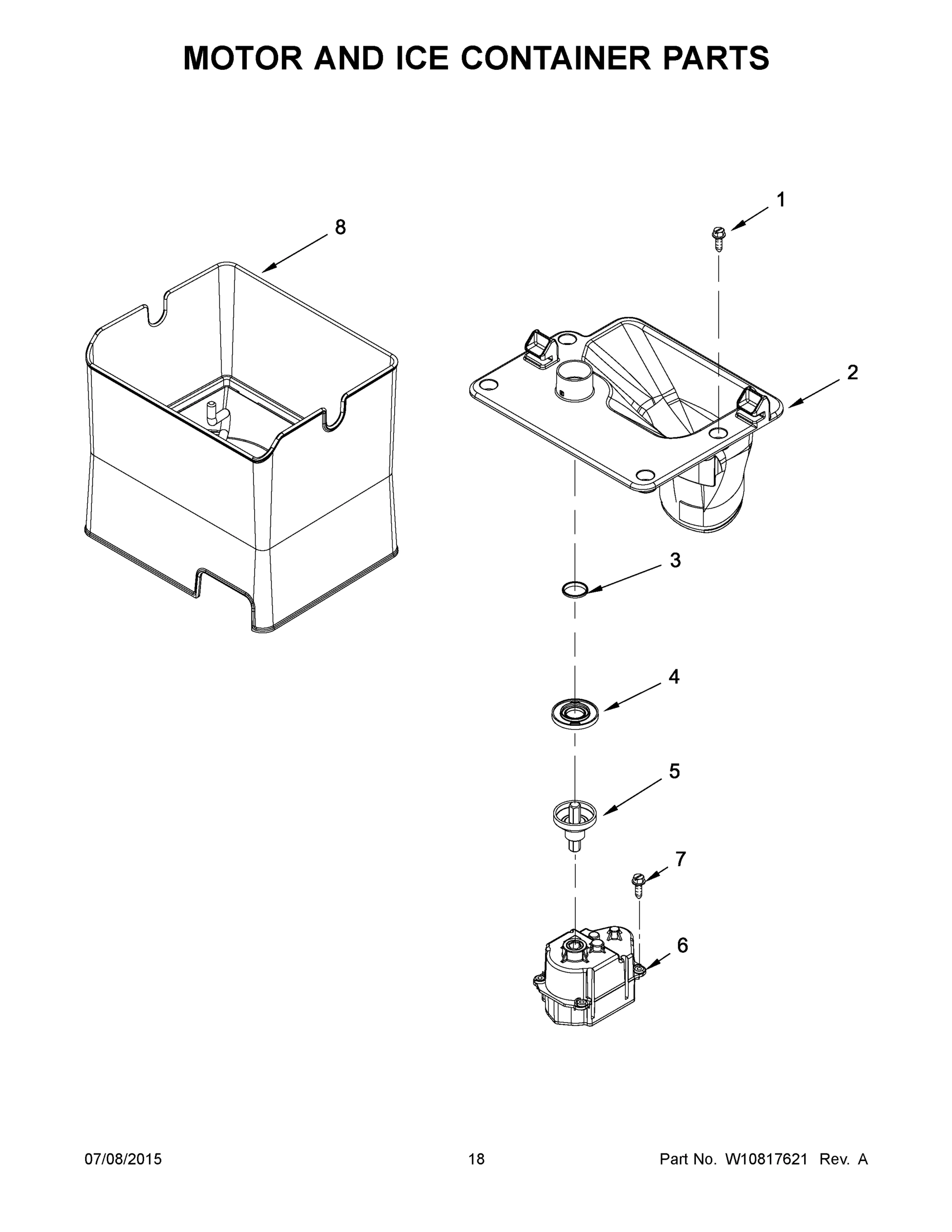 10 - MOTOR AND ICE CONTAINER PARTS