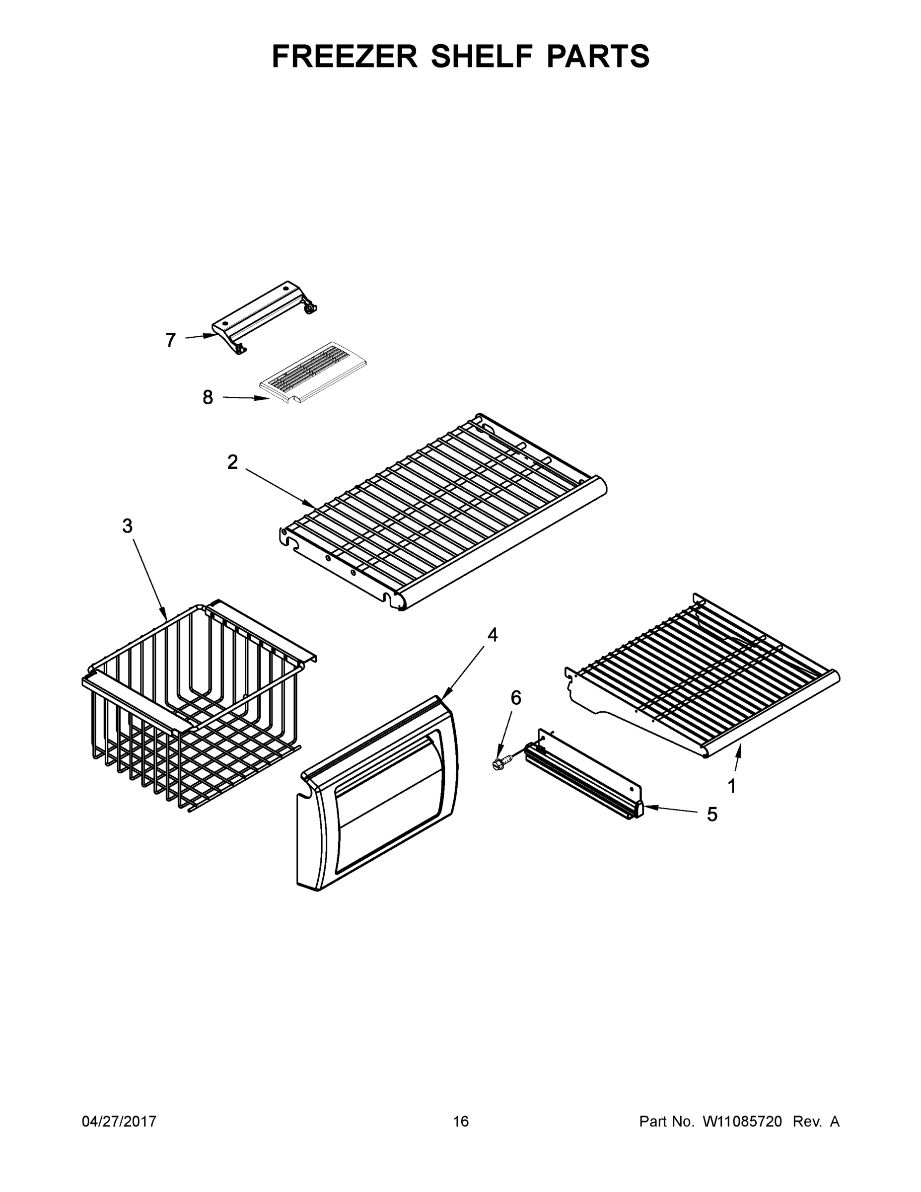 09 - FREEZER SHELF PARTS