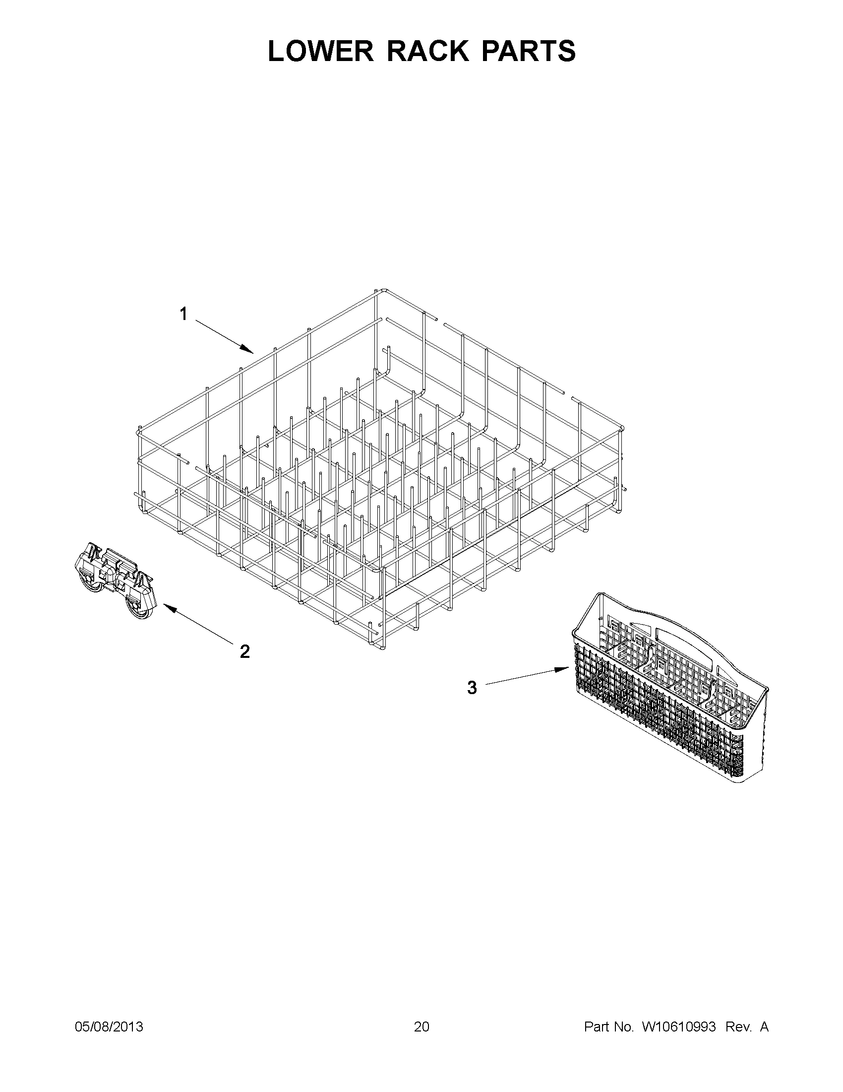 10 - LOWER RACK PARTS