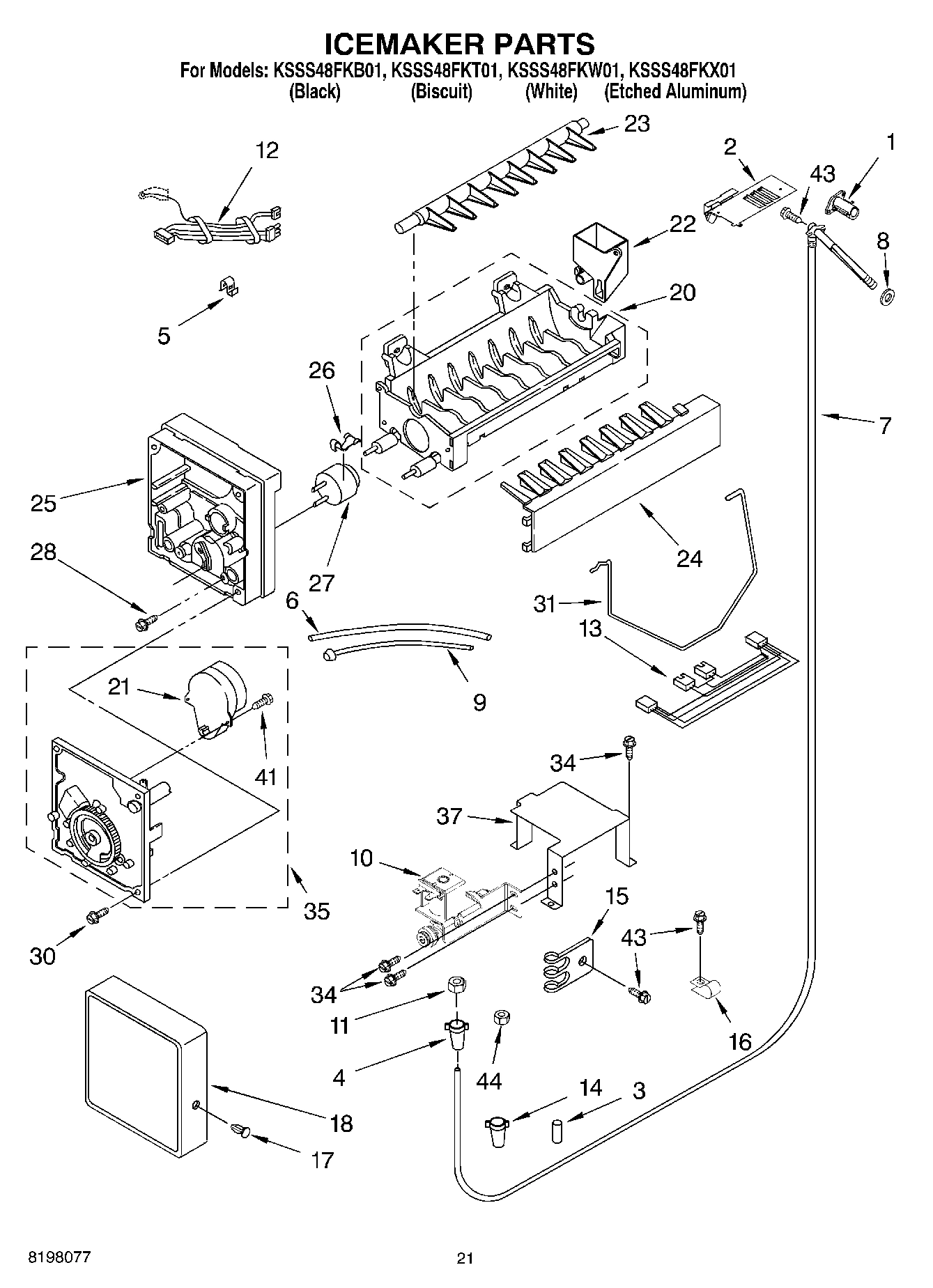 13 - ICE MAKER, OPTIONAL