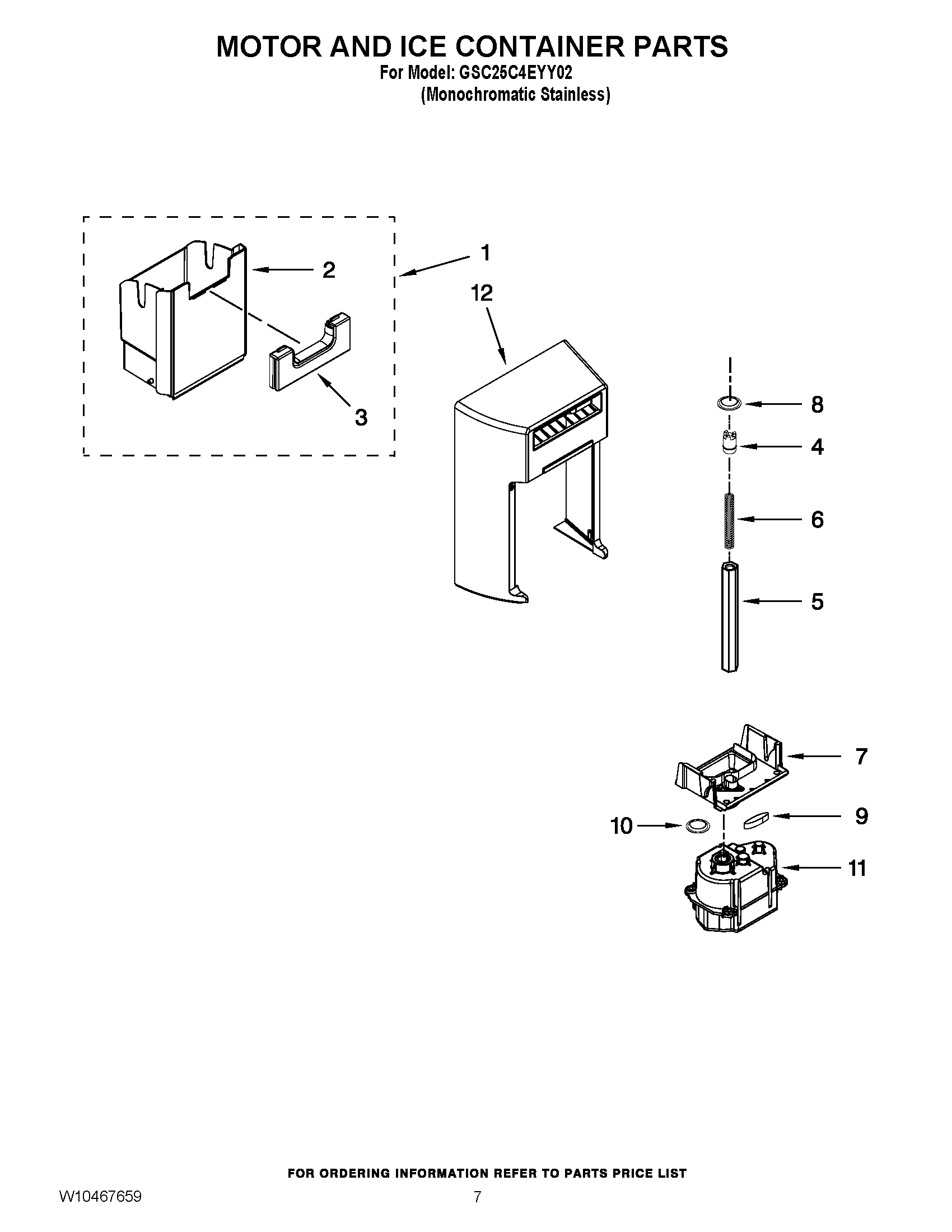 05 - MOTOR AND ICE CONTAINER PARTS