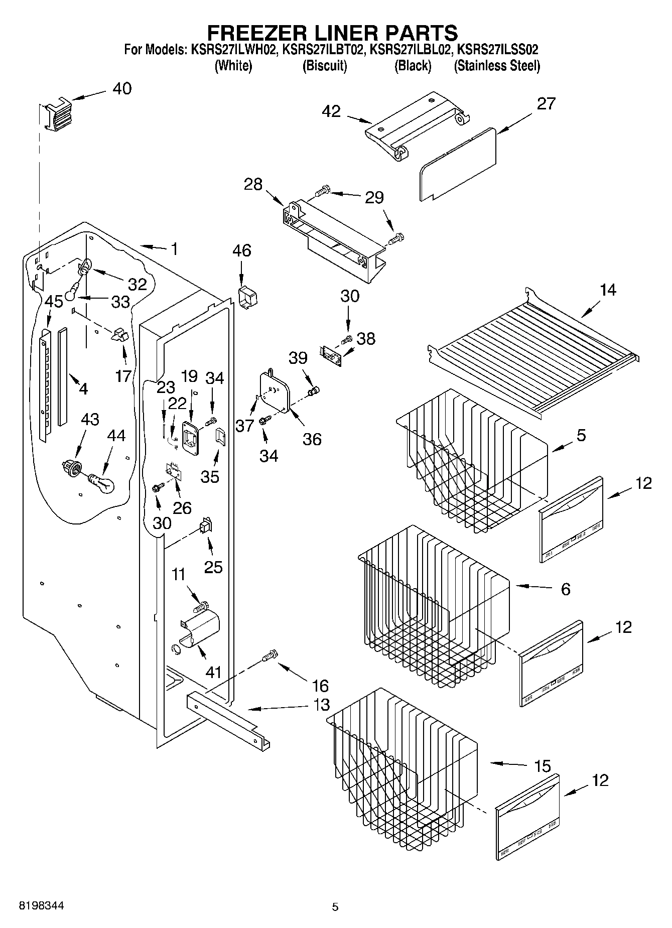 04 - FREEZER LINER PARTS