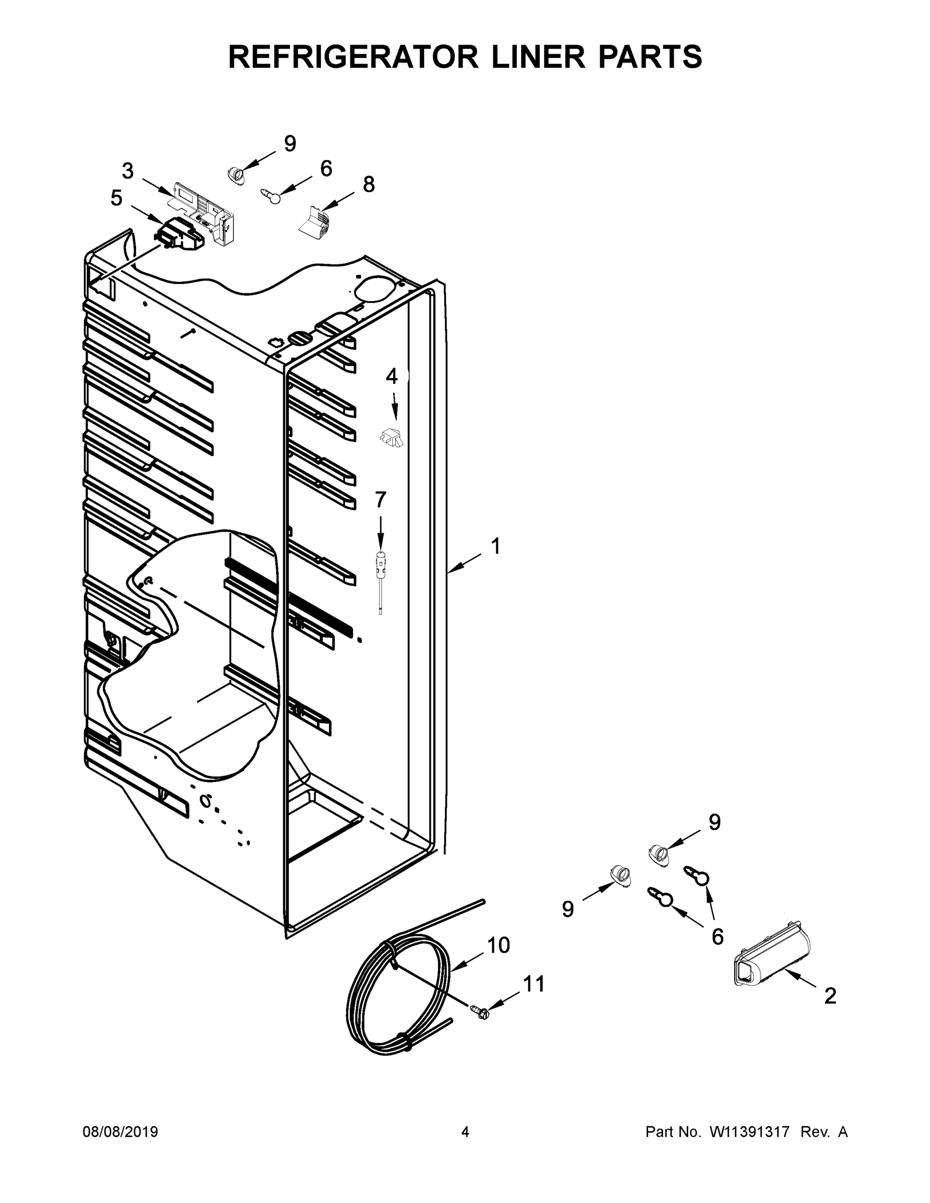03 - REFRIGERATOR LINER PARTS