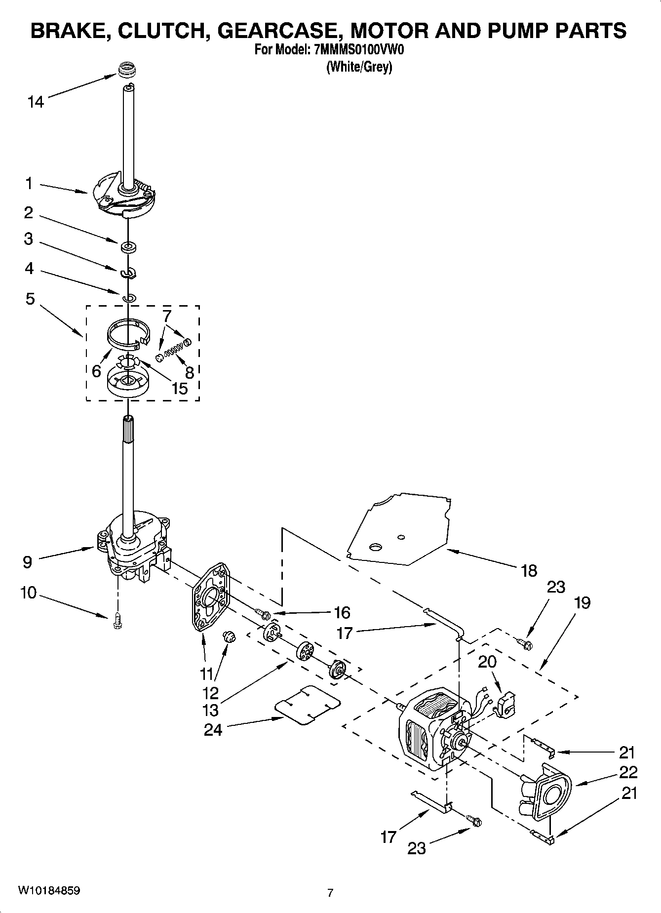04 - BRAKE, CLUTCH, GEARCASE, MOTOR AND PUMP PARTS