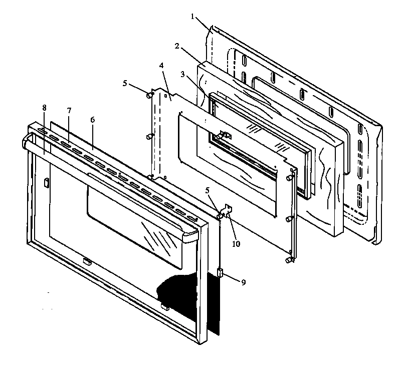05 - OVEN DOOR, GLASS, EHN380/389