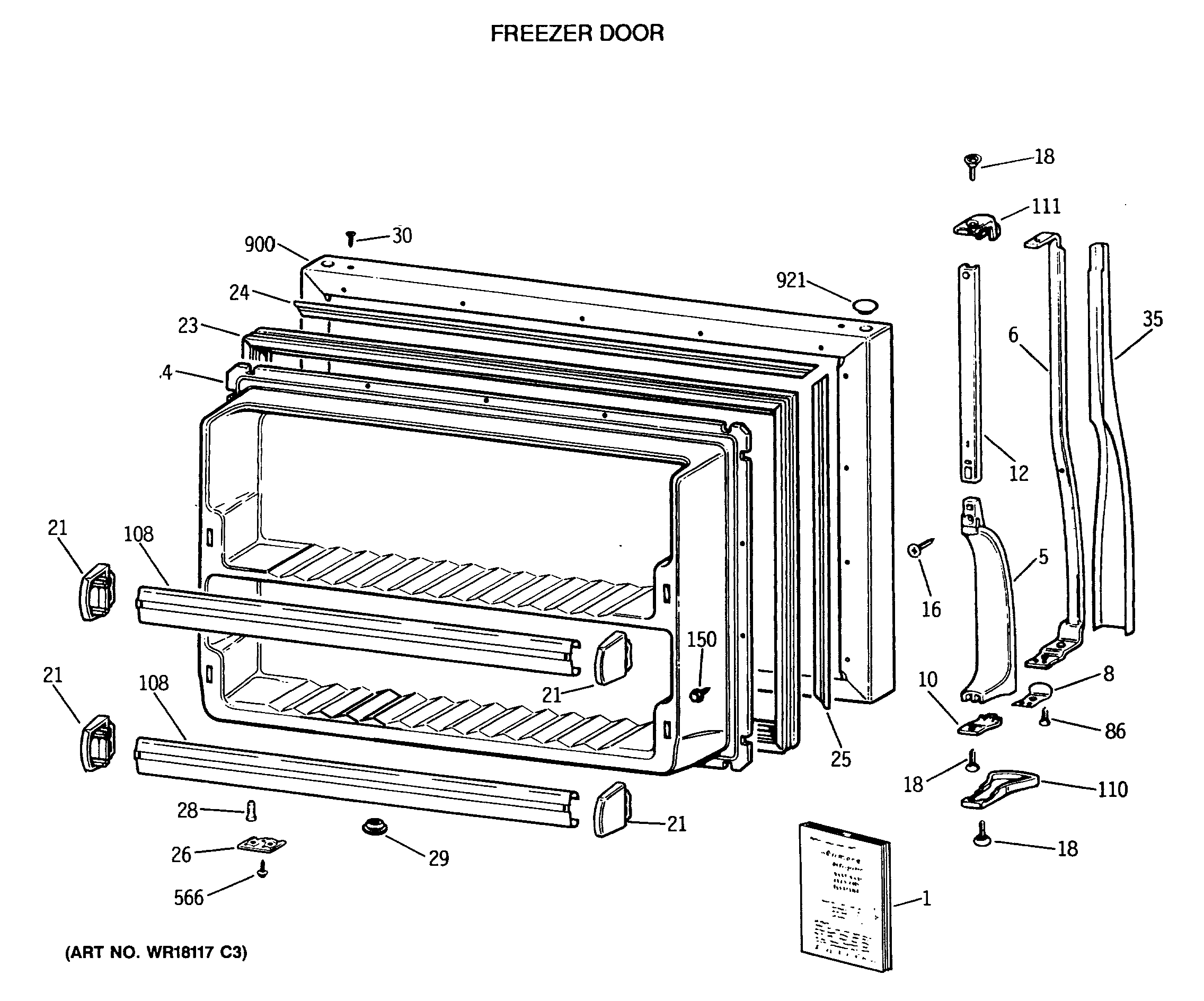 FREEZER DOOR