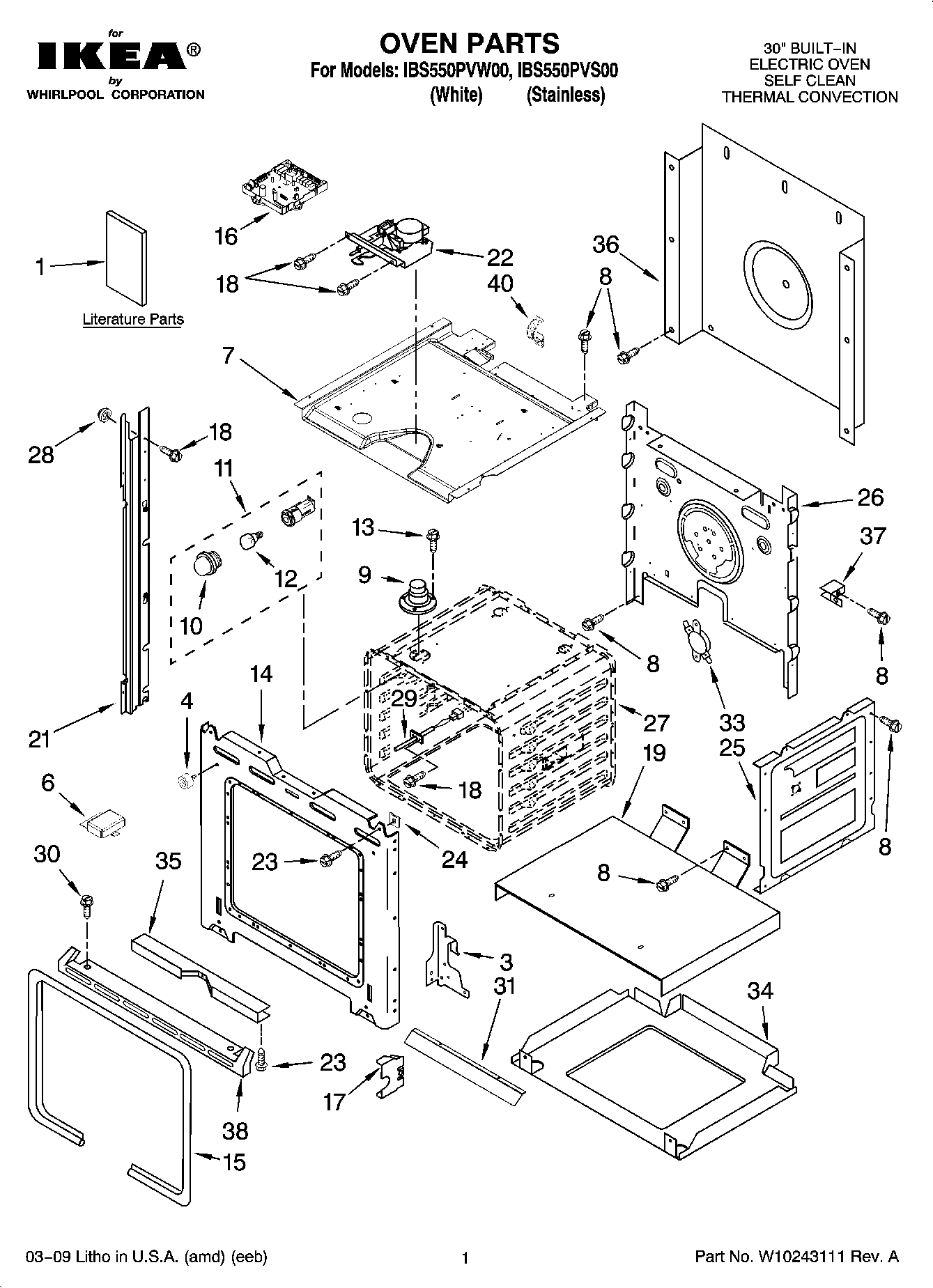01 - OVEN PARTS