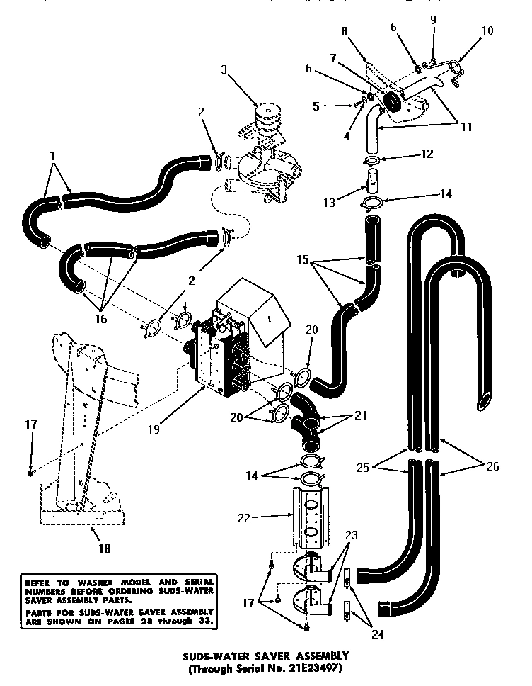 23 - SUDS-WATER SAVER ASSY