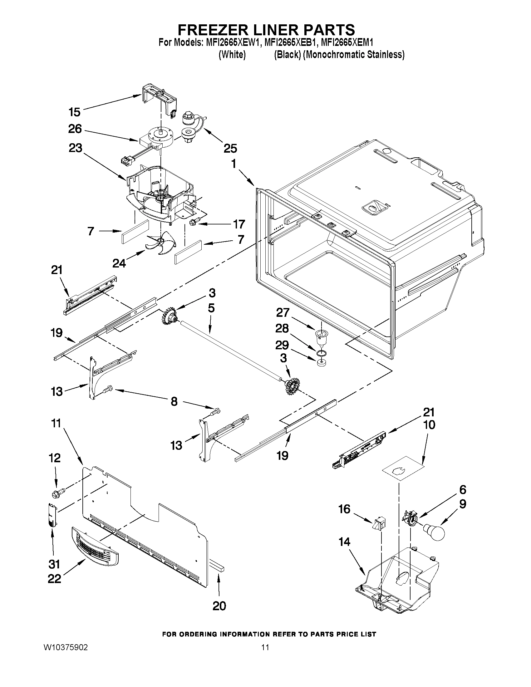06 - FREEZER LINER PARTS