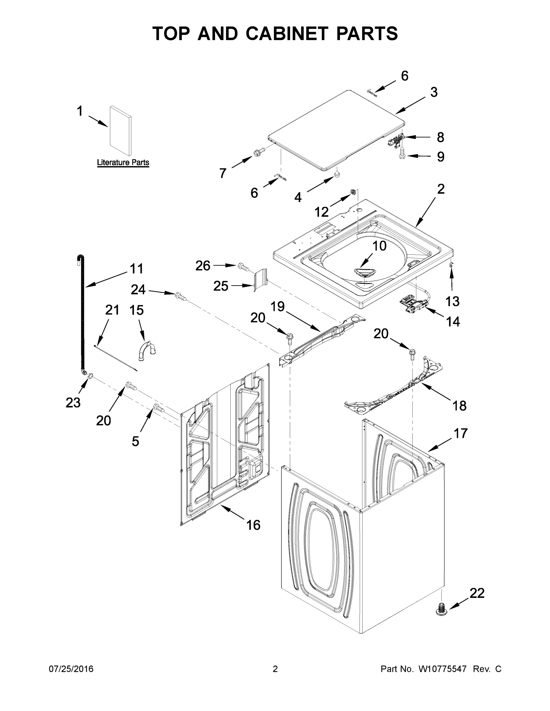 02 - TOP AND CABINET PARTS