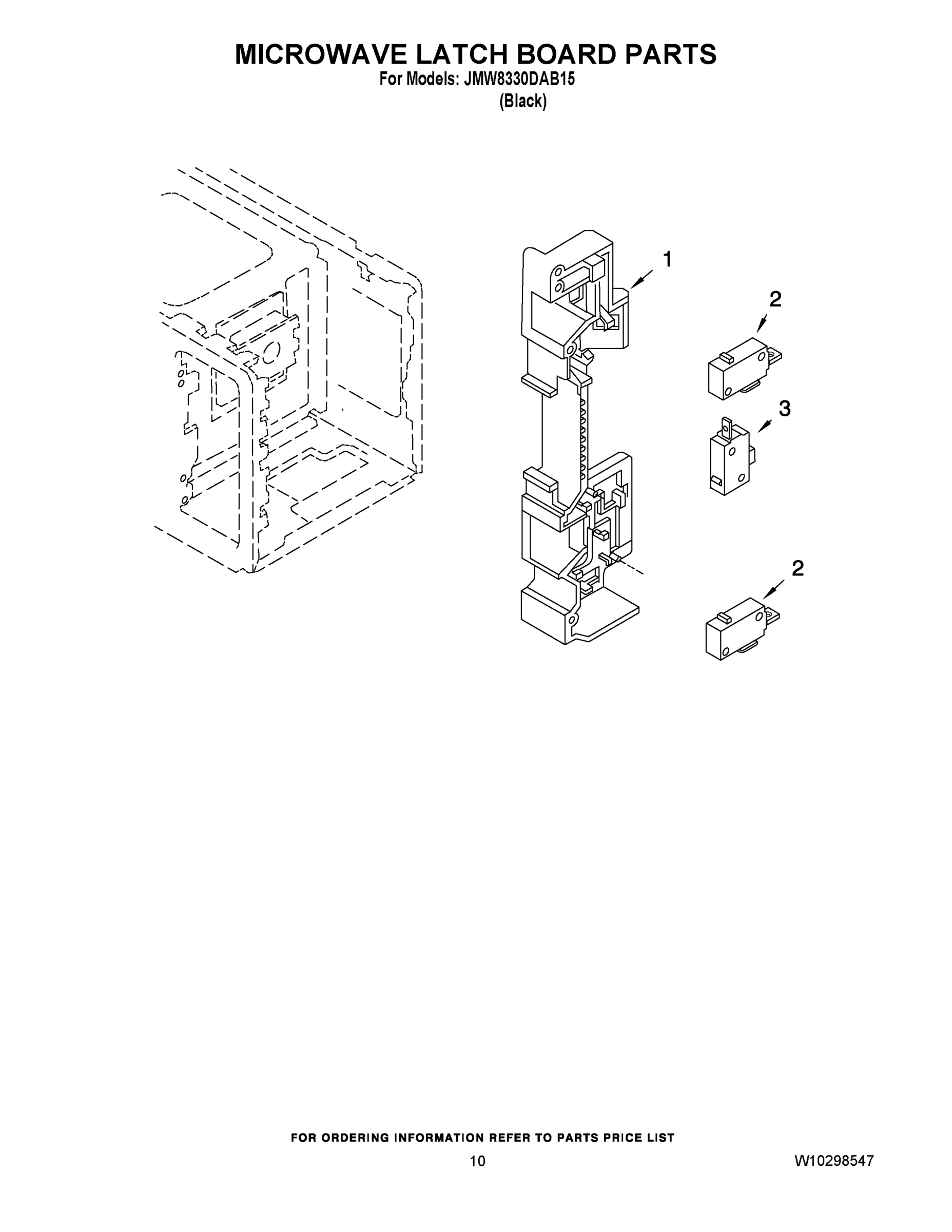 08 - MICROWAVE LATCH BOARD PARTS